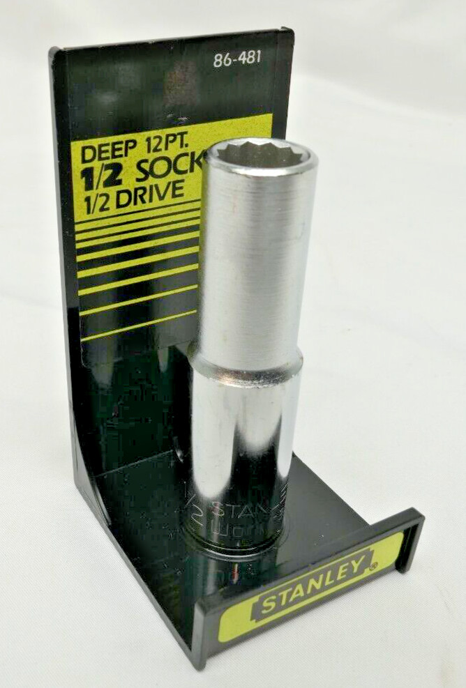 VTG 1981 Stanley Workmaster Deep 12PT. 1/2″ Socket 1/2 Drive #86-481 USA NOS
