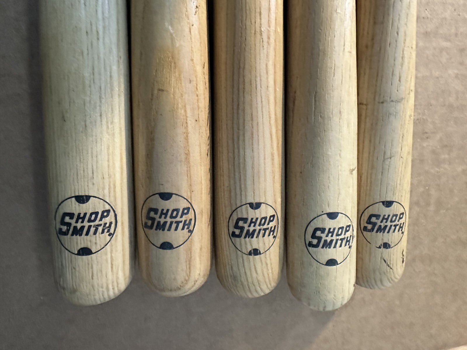 SHOP SMITH 5 PIECE LATHE CHISEL WOOD TURNING TOOL SET W / WOOD HANDLES
