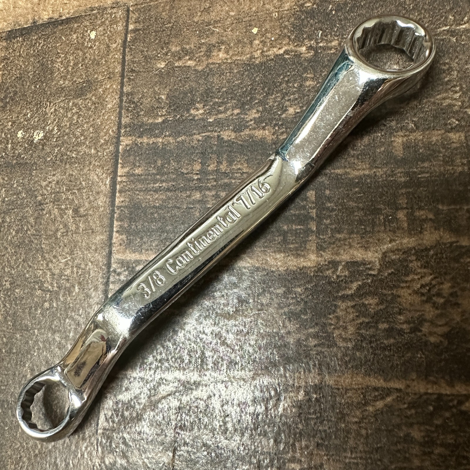 Continental Offset Double Box End Wrench 7/16 x 3/8 Shorty 12pt 4-1/2″ Long