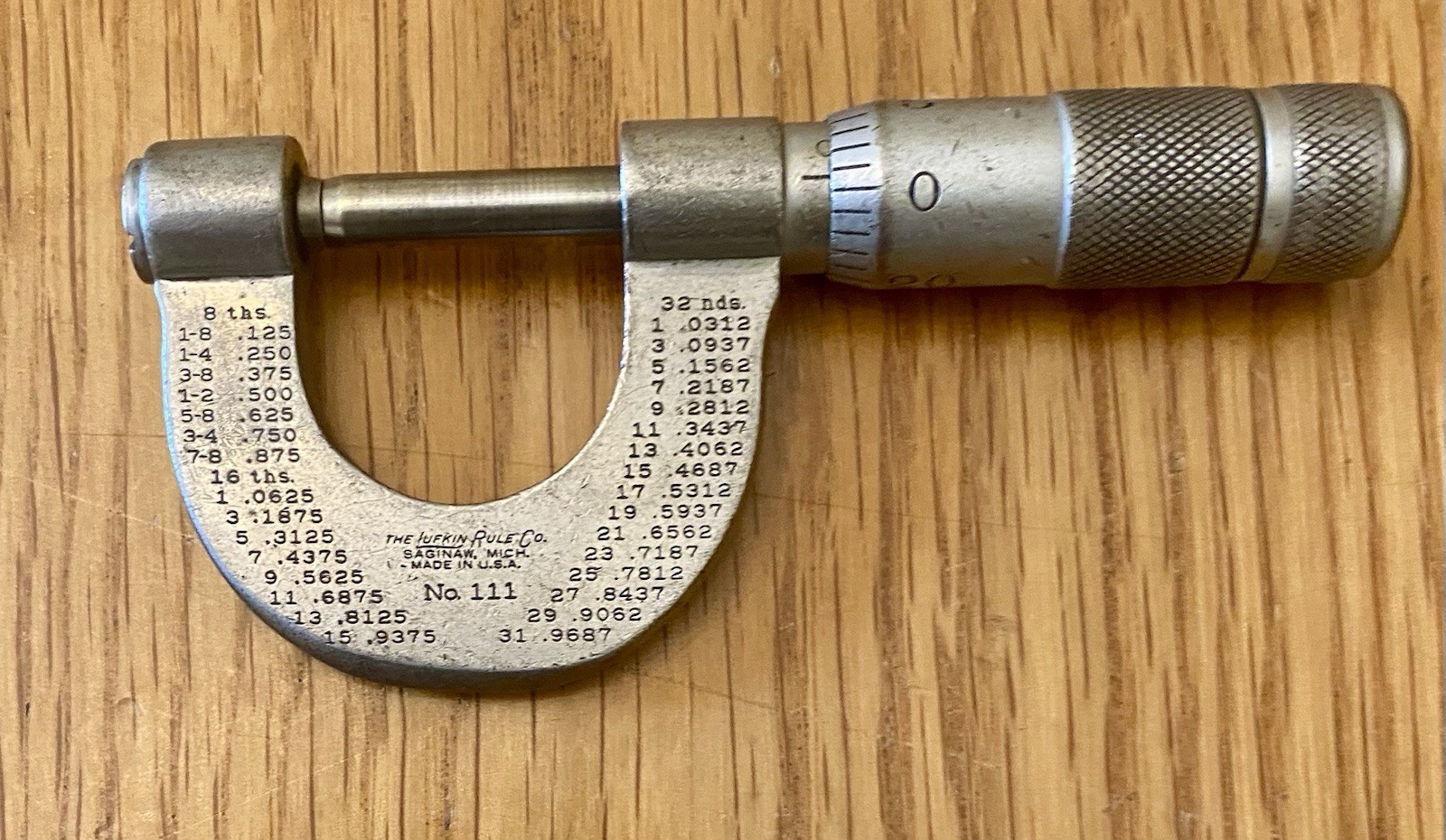 Vintage Lot (4) Lufkin Micrometers Various Sizes ~ J&L Steel 14” Mill Aliquippa