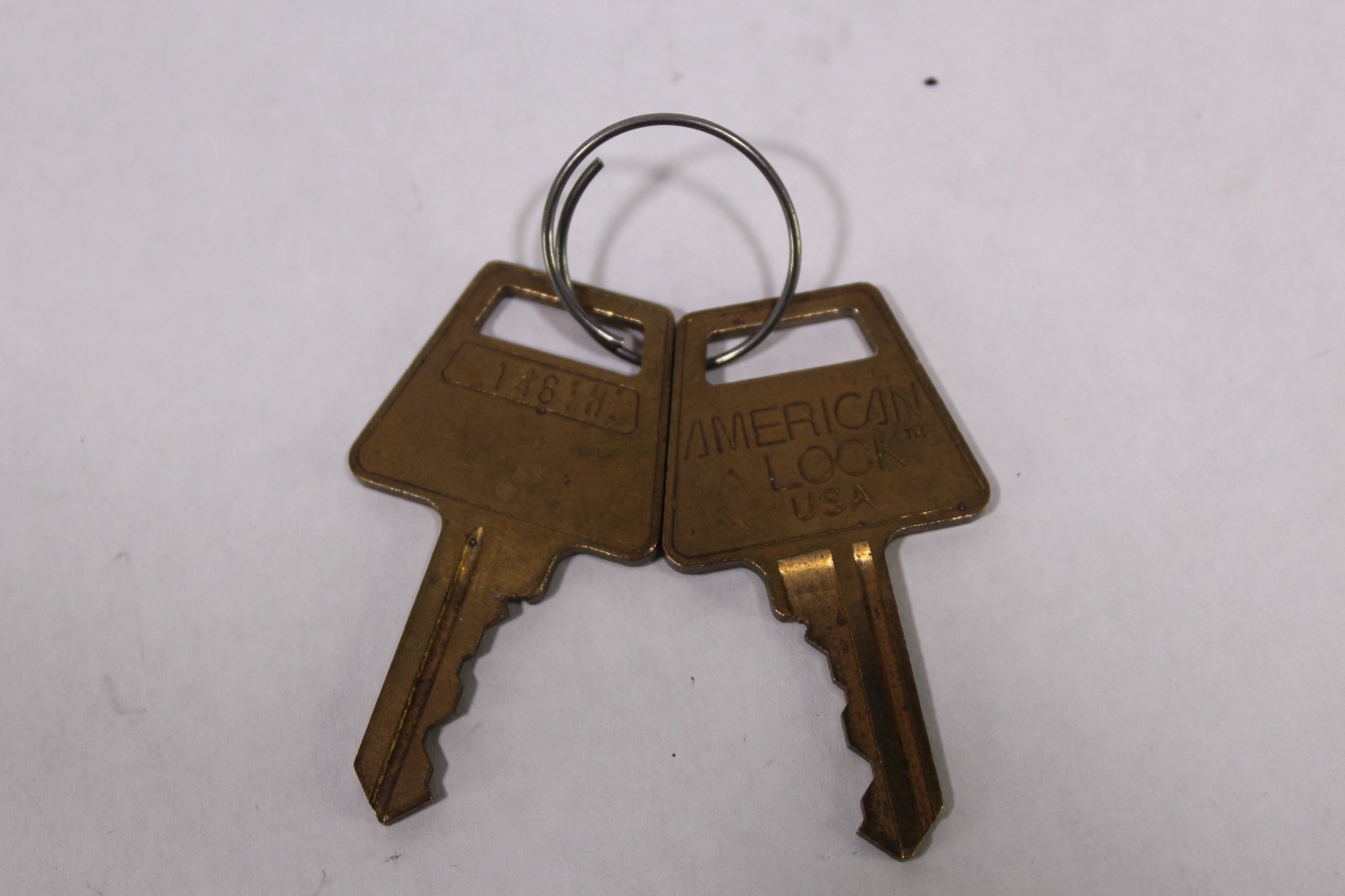 American Lock Company Collectible Brass Chain Padlock With 2 Keys