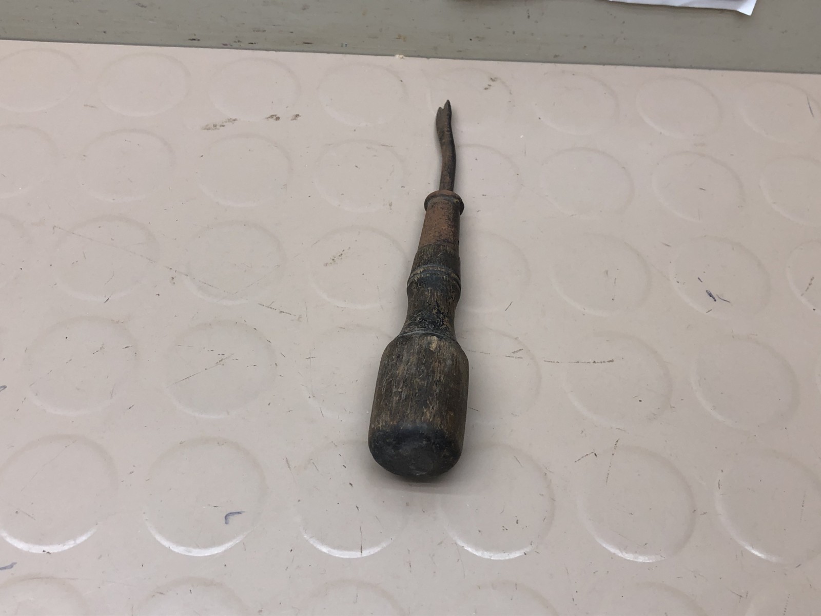 Vintage Tack Puller Upholstery Staple Remover Wood Handle Tool