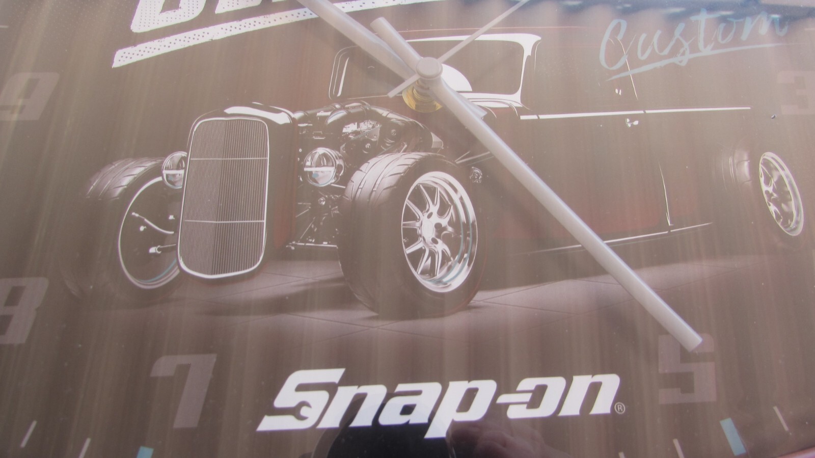 SNAP-ON TOOLS OLD SCHOOL CUSTOM HOT ROD SPECIAL EDITION WALL CLOCK #SN09-8145