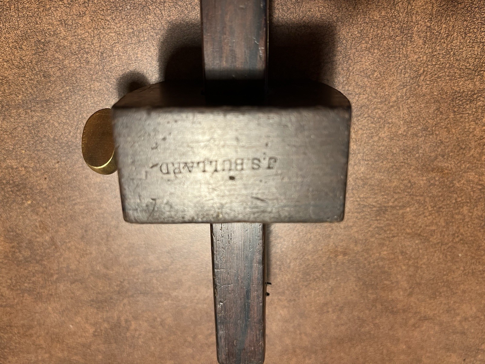 F.G. Pearson Acute Sheffield-J.S. Bullard Rosewood & Brass Marking Gauge EUC