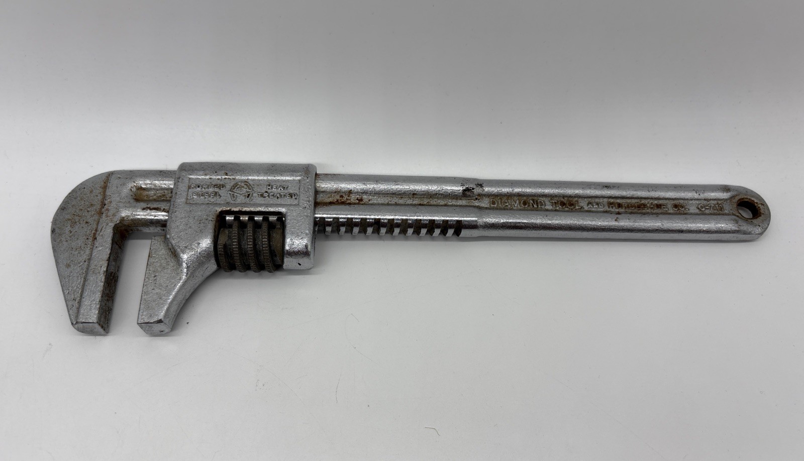 Diamond C711 Adjustable Monkey Wrench Horseshoe Logo 11″ Smooth Jaws Made in USA