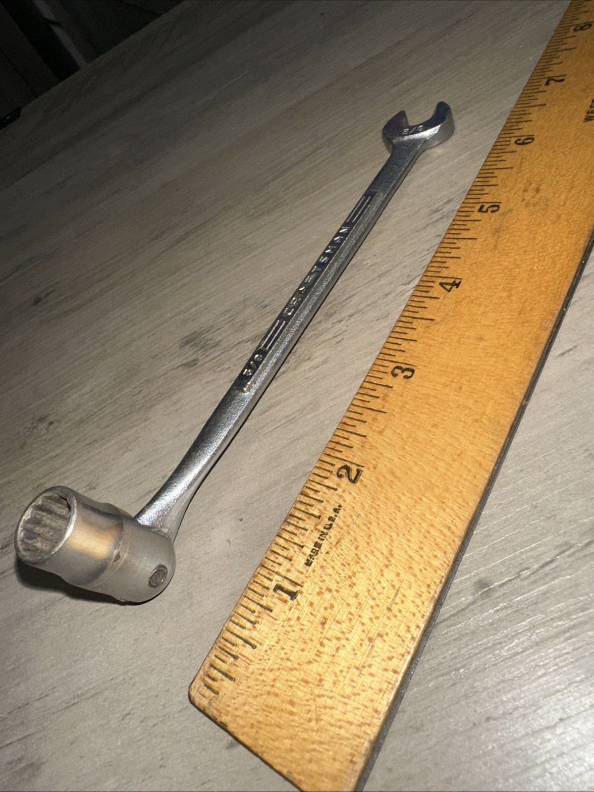 VINTAGE CRAFTSMAN WRENCH 3/8” SOCKET FLEX HEAD COMBINATION =V= SERIES -USA Used