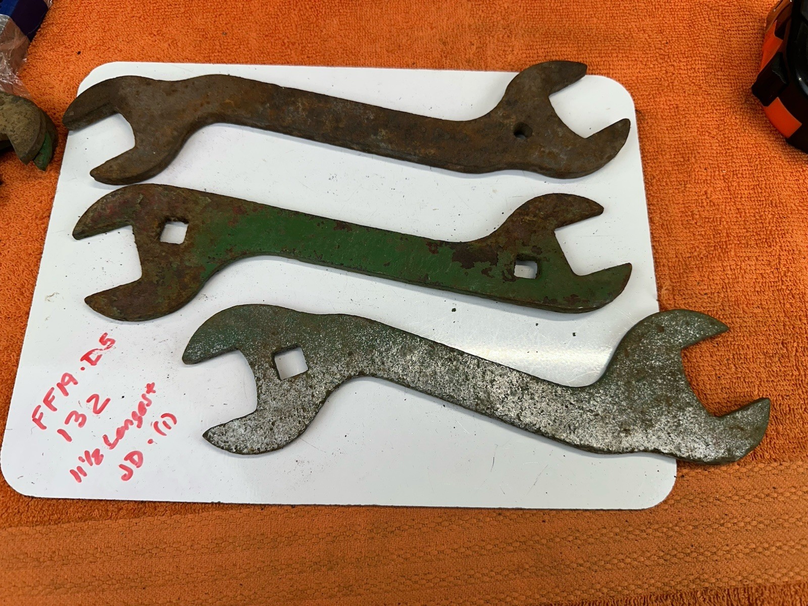 LOT #133 Vintage 3 Old WRENCH WRENCHES Farm Tractor Ag JOHN DEERE JD Equipment