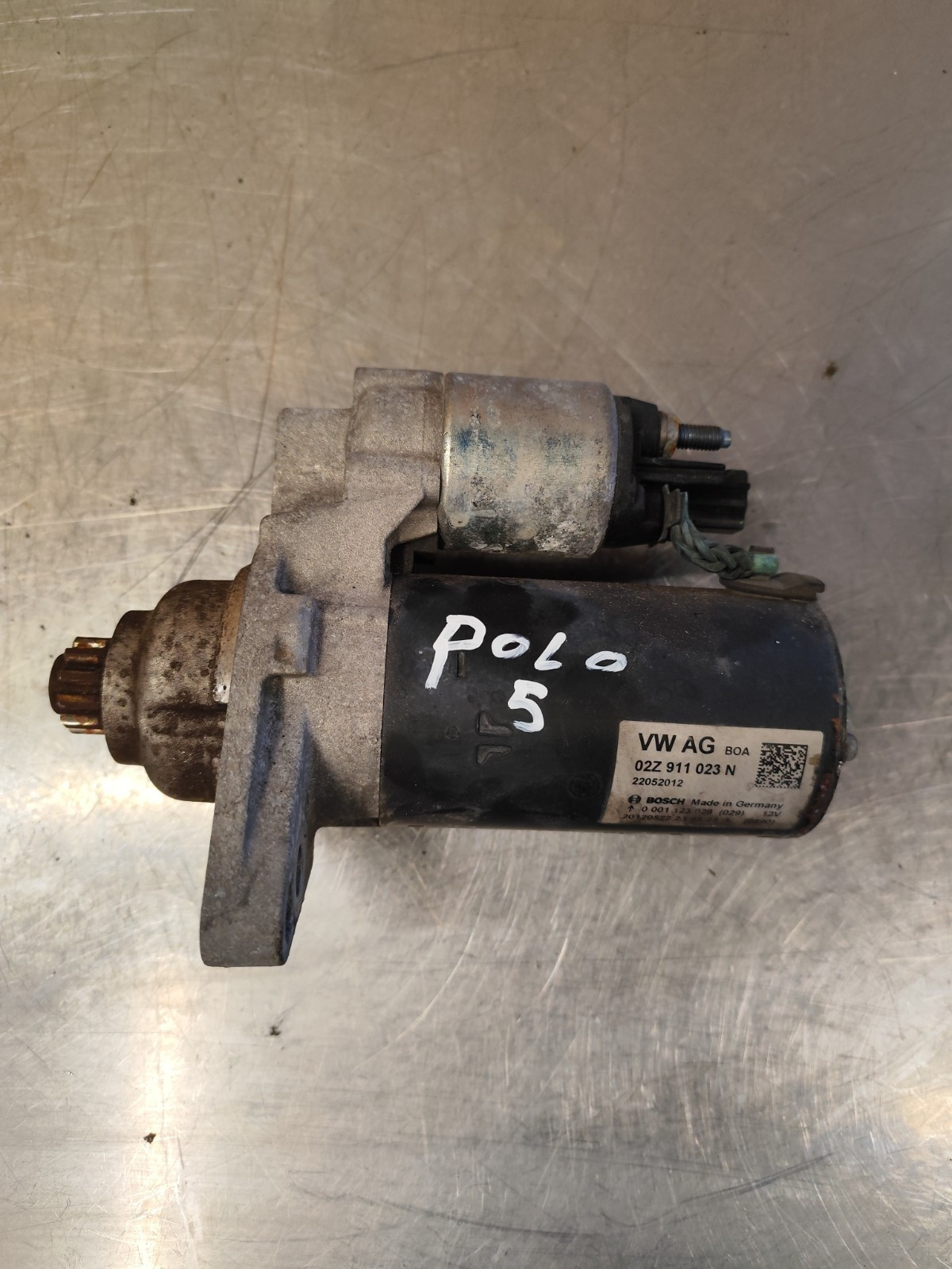 STARTER VW VOLKSWAGEN POLO 5V 1.6 TDI 90HP 2012 02Z911023N