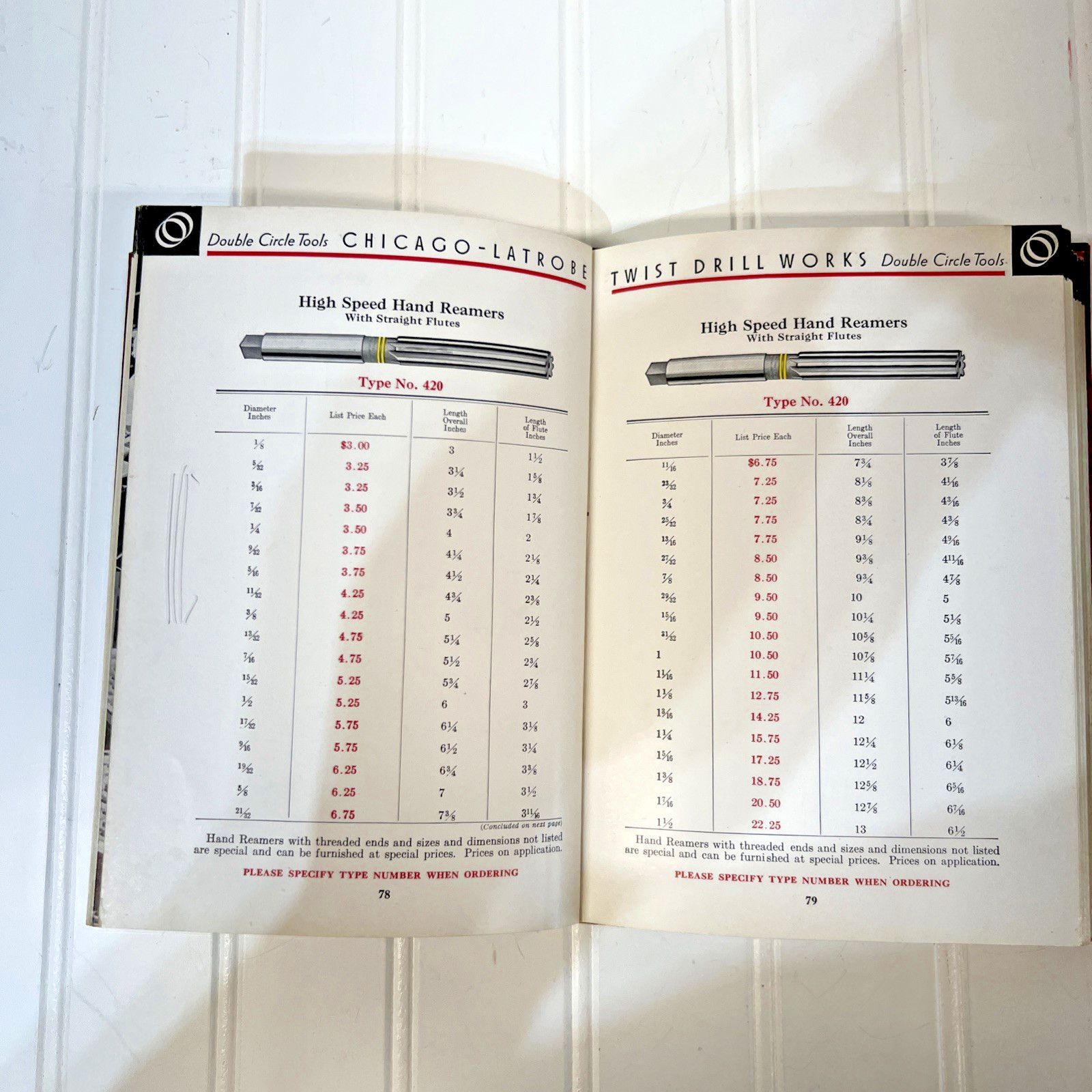Vintage Double Circle Tools Chicago Latrobe Twist Drill Works Catalog 39