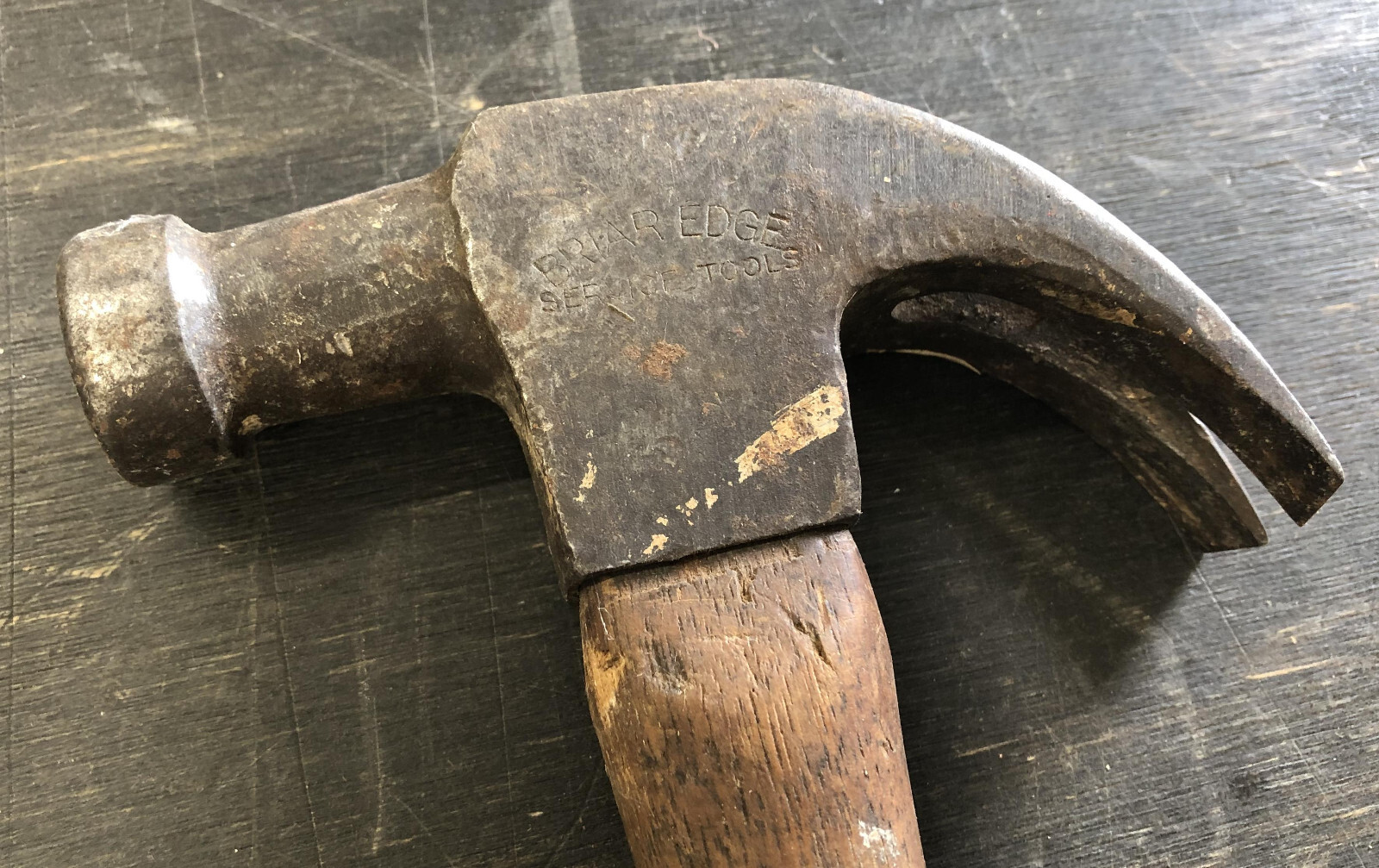 Briar Edge Service Tools 16oz Claw Hammer Wood Handle 13.5” vintage true temper