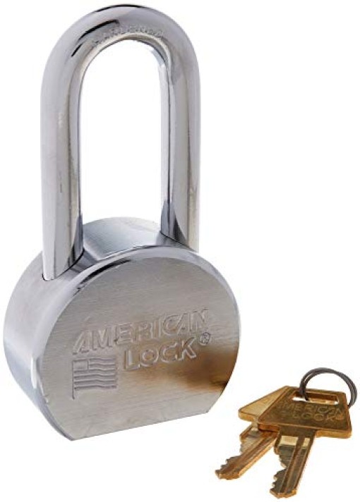 MASTERLOCK A701KA27244 Lock Round, Solid Steel, Chrome Plated, 2-1/2″