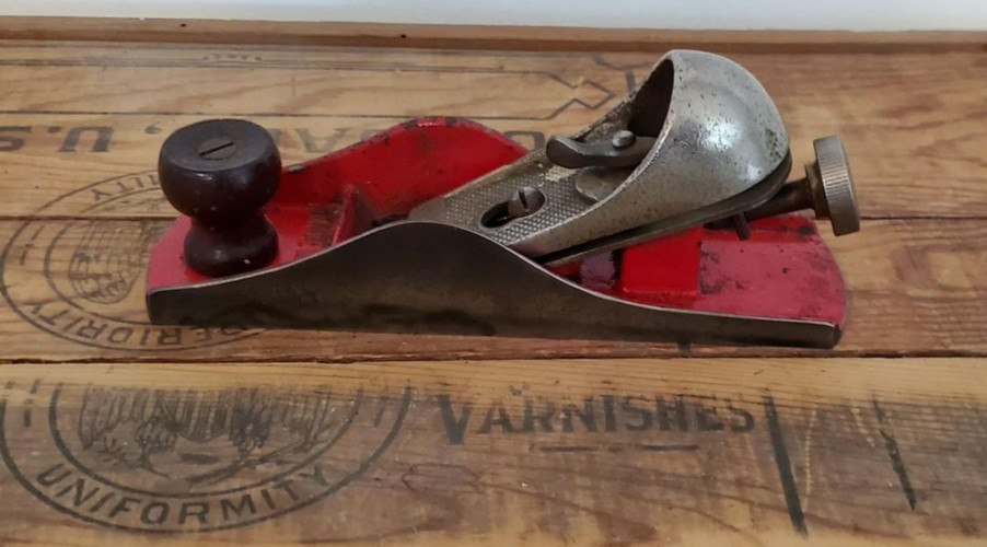 Vintage Sargent No.217-16 Block Plane, Red Plane, Dunlap Approved BL Blade
