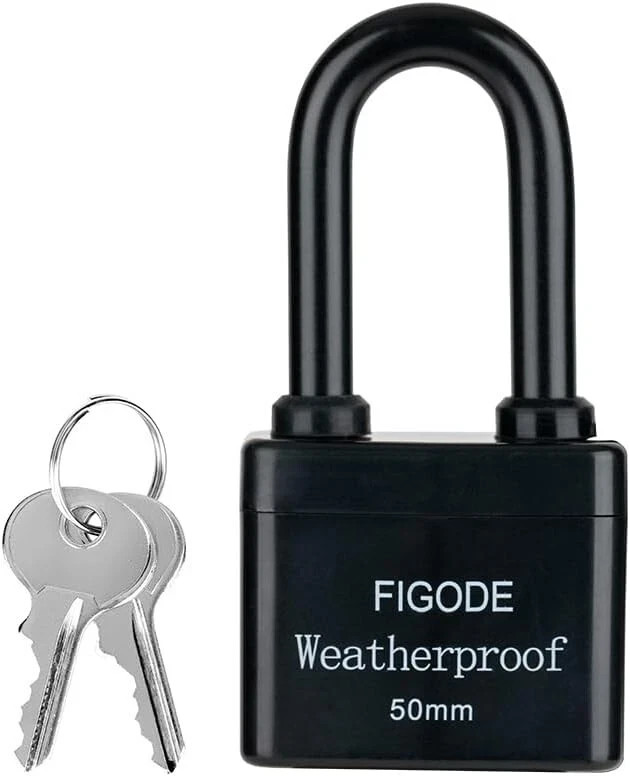 Outdoor Waterproof Padlocks – Heavy Duty Steel, 2.2 in. Keyed Alike, 6-Pack