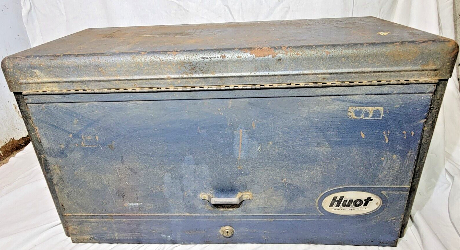 Vintage Huot Machinist Tool Box Chest 26″ x 12″ x 14″ 6-DRAWER