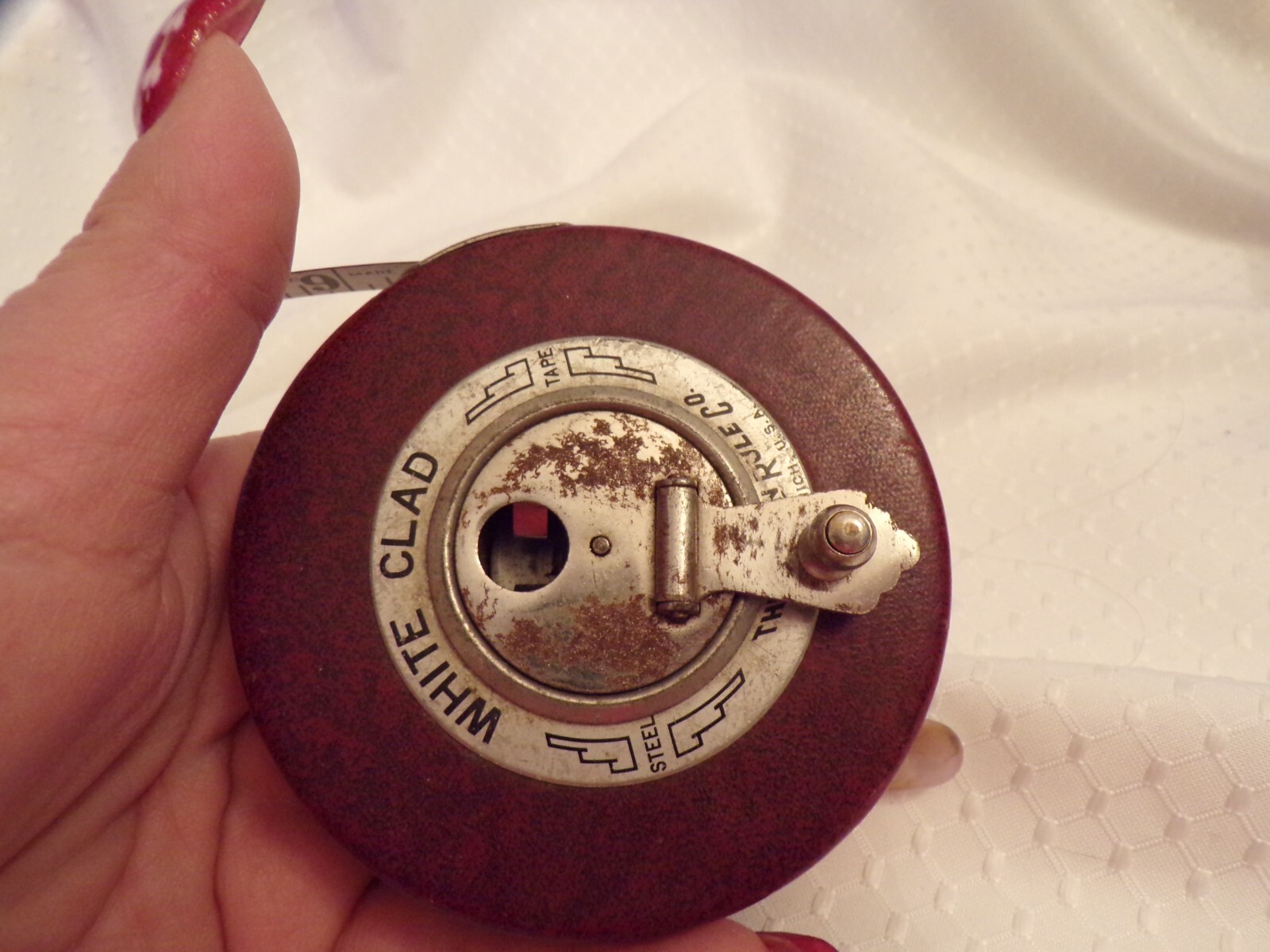 VTG The Lufkin Rule Co White Clad Steel Tape Saginaw Mich USA
