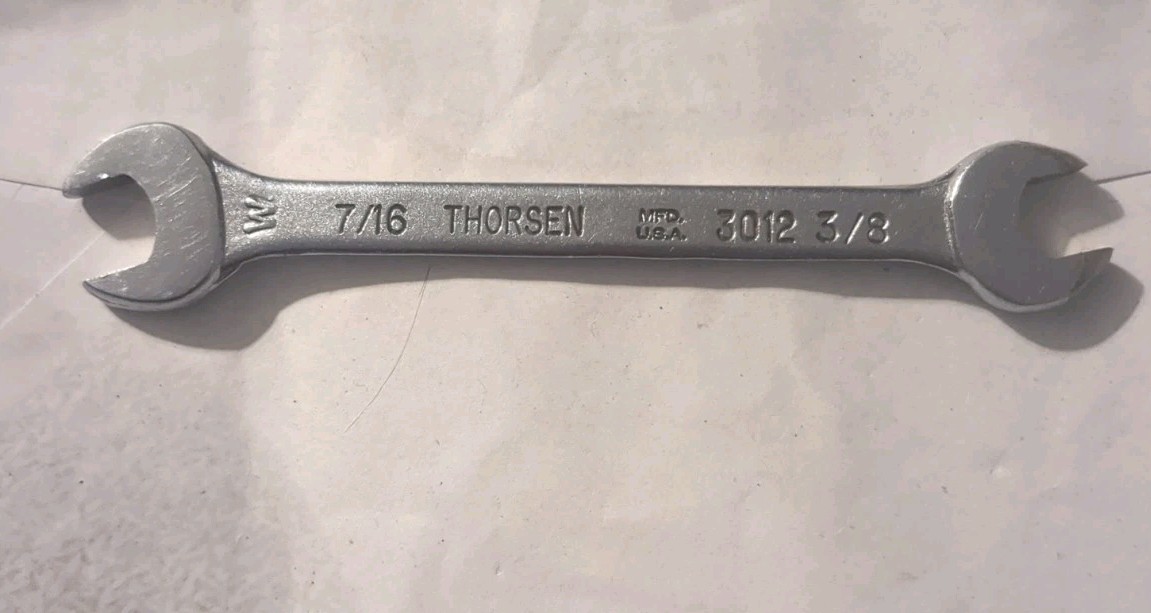 Vintage Thorsen Tools 3012 – 7/16″ x 3/8″ Double Open End Wrench Tool