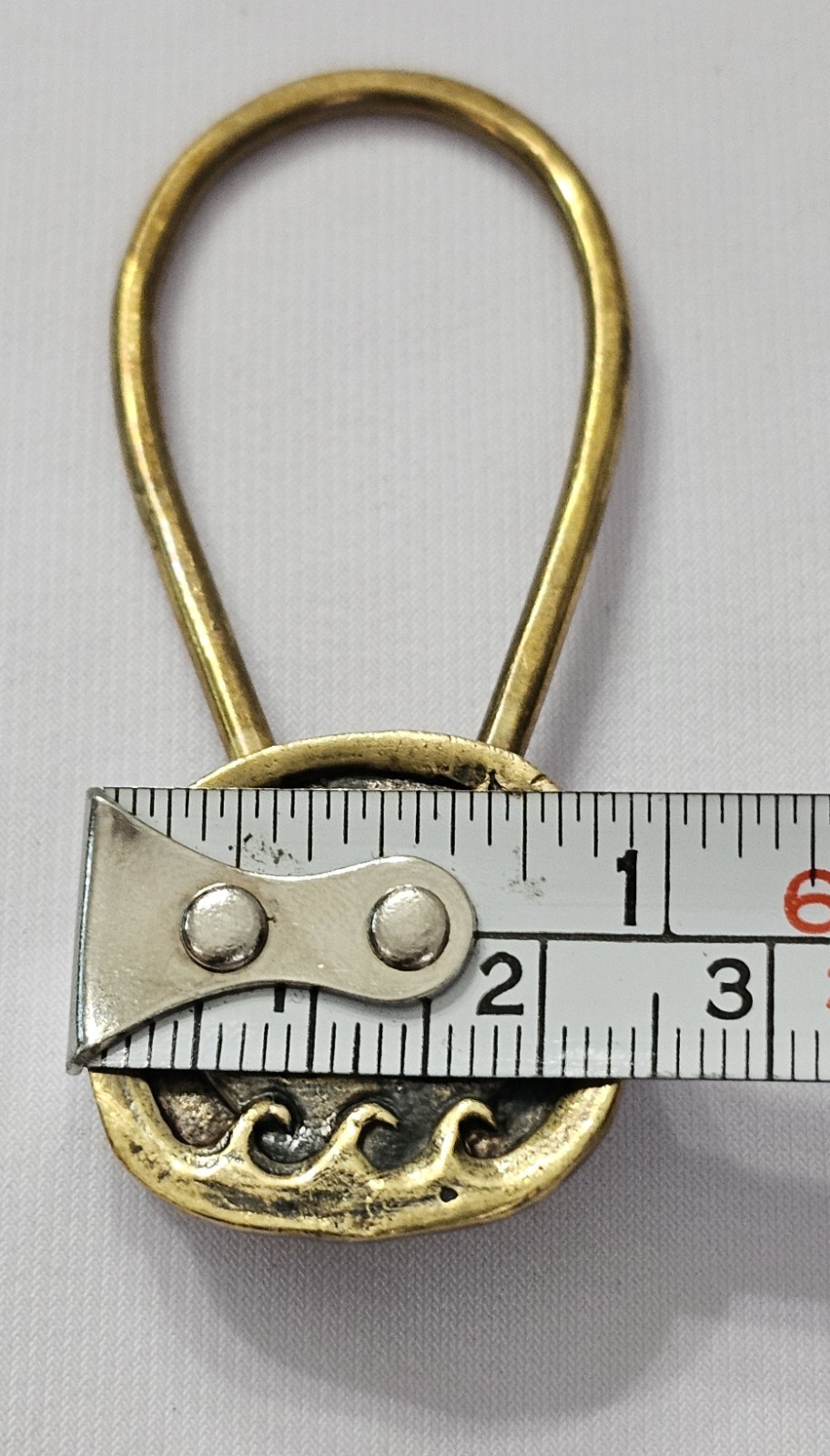 Vintage Noahs Ark Brass Jeep Collins Brass Key Ring Chain. RU