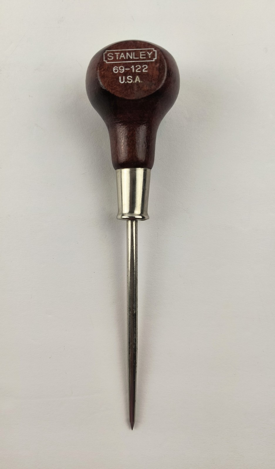 STANLEY Wood Handle Scratch Awl No. 69-122 U.S.A. Vintage
