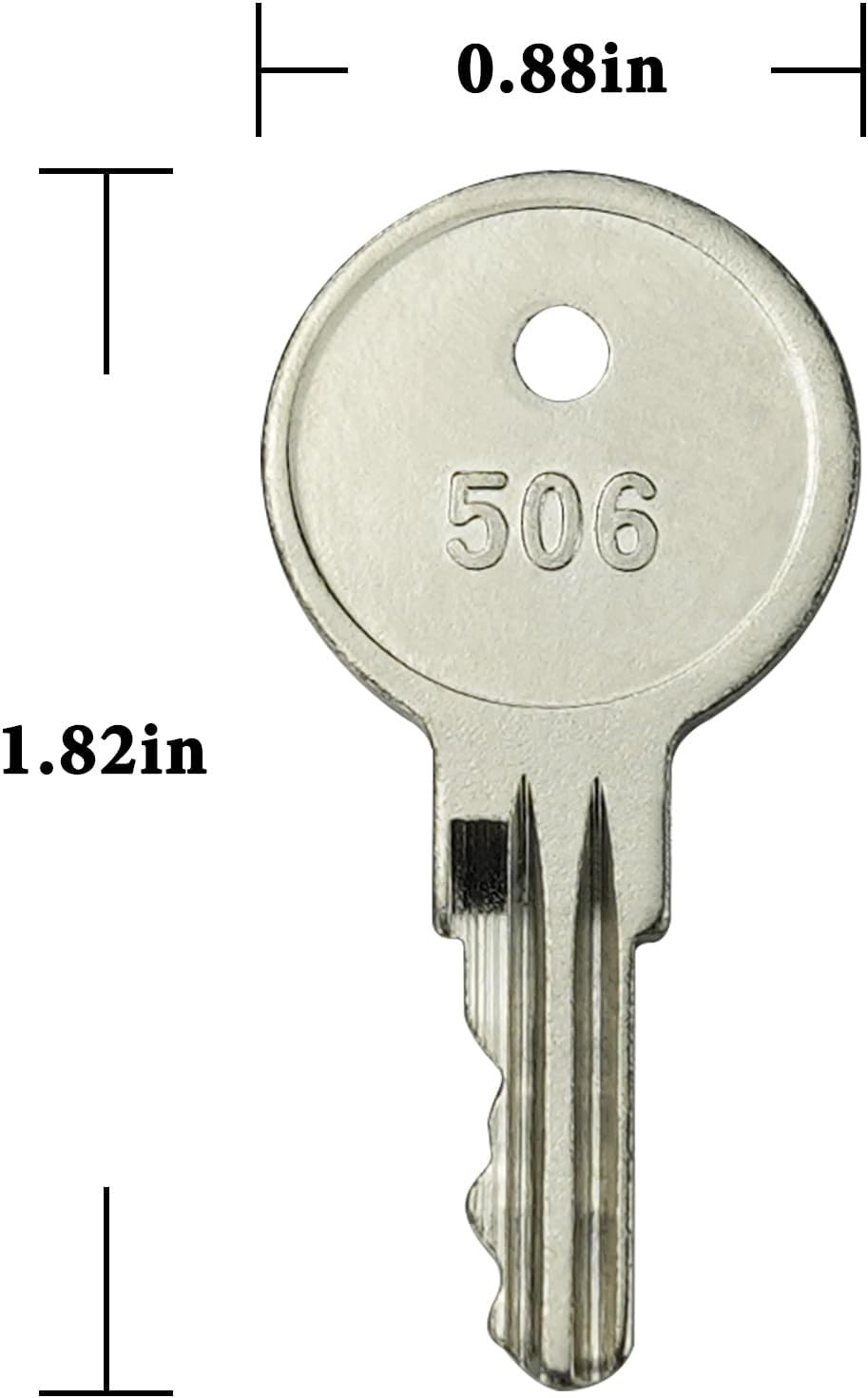 4-Pack CH506 Replacement Keys for Truck Tool Box RV Compartment Lock Keys Silver