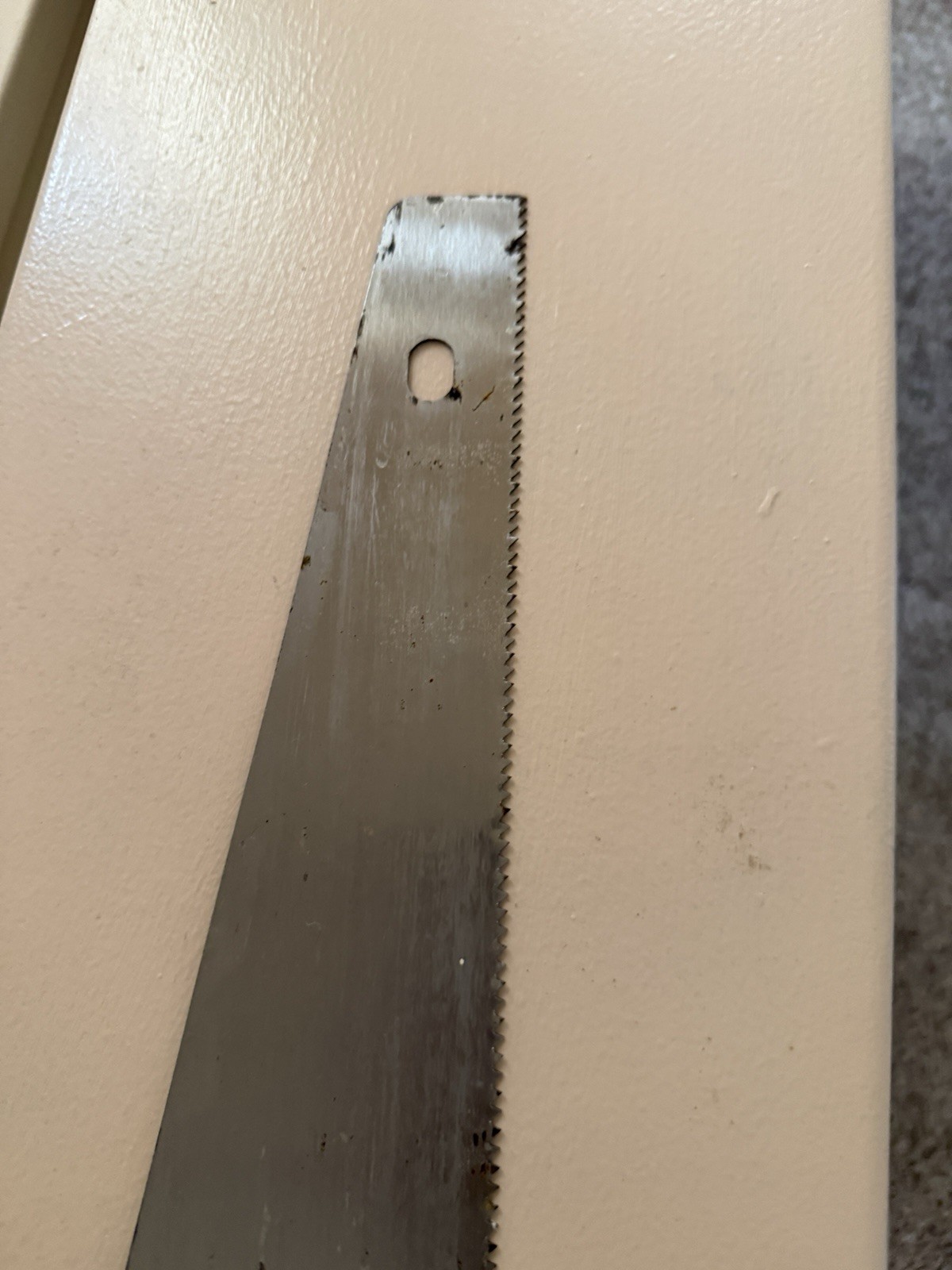 Vintage Durex Industrial 26″ Hand Saw Cross Cut With Original Blue Sleeve