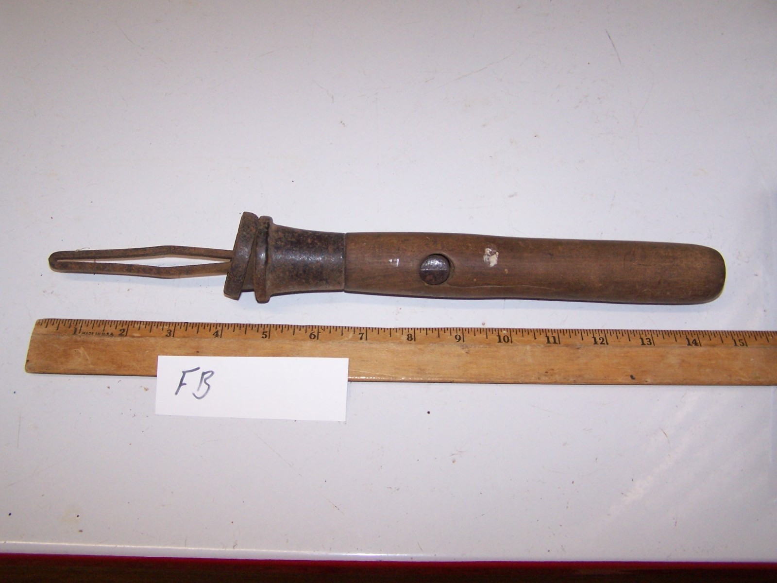 Antique Vintage SAW HANDLE – 2 Man Crosscut Hand Saw Parts – Lot FB