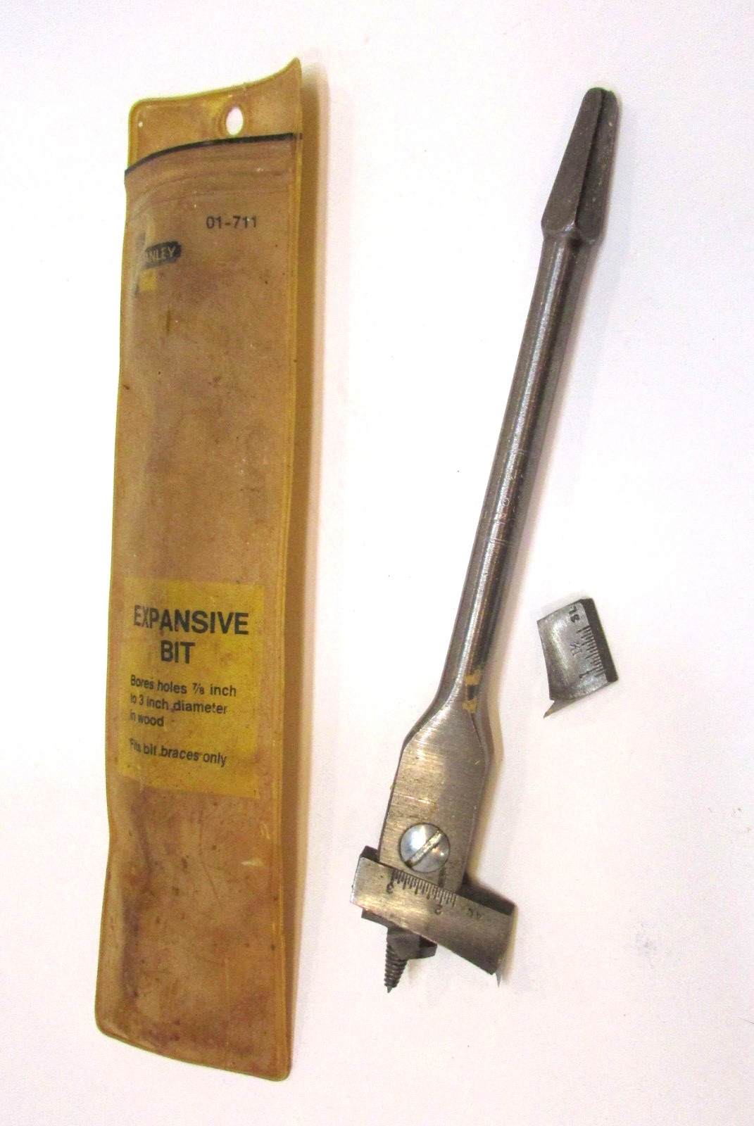 Stanley Tool 01-711 Expansive Auger Wood Drill Brace Bit Bores 7/8″-3″ dia Hole