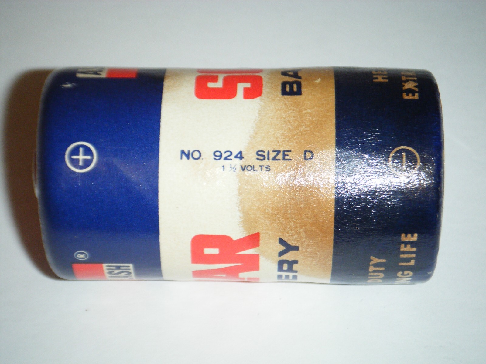 Vintage Ash Flash Solar Heavy Duty D-Battery (AS-IS)