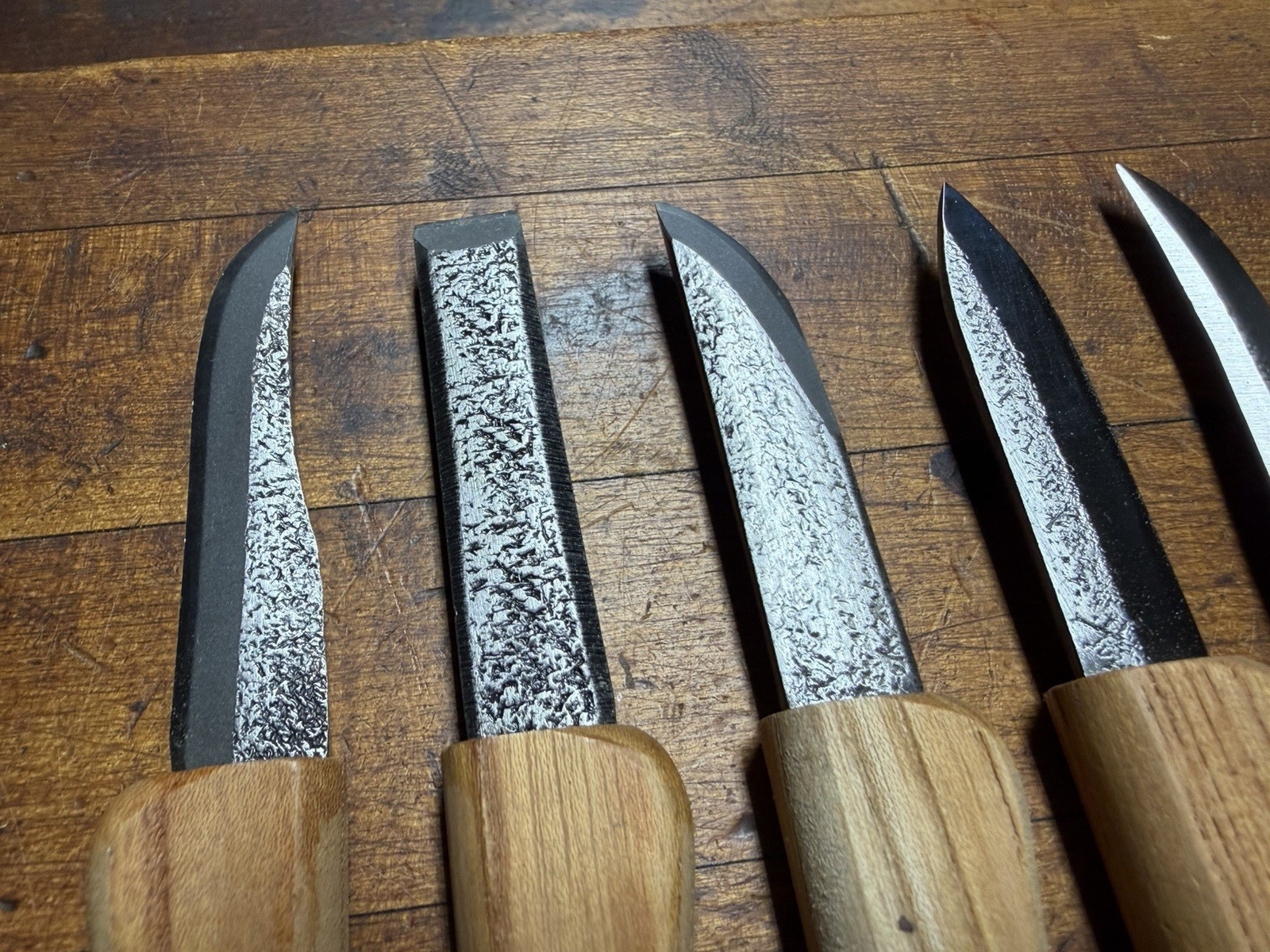 Set of 10 Japanese Professional Wood Carving Chisels Carving Knives Damascus