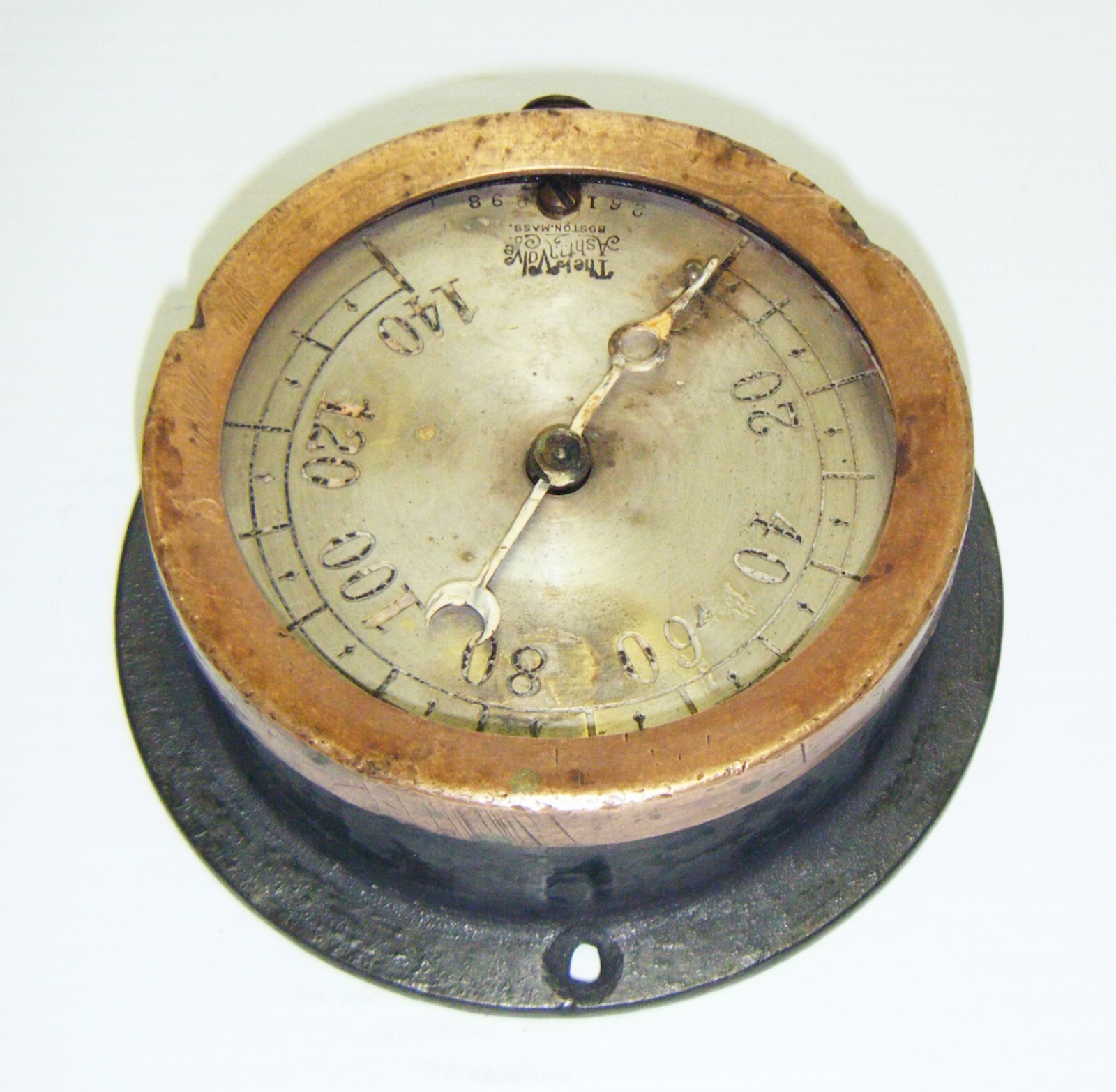 Vintage/Antique 1914 – The Ashton Valve Co. 4 in. Pressure Gauge No. 261 298