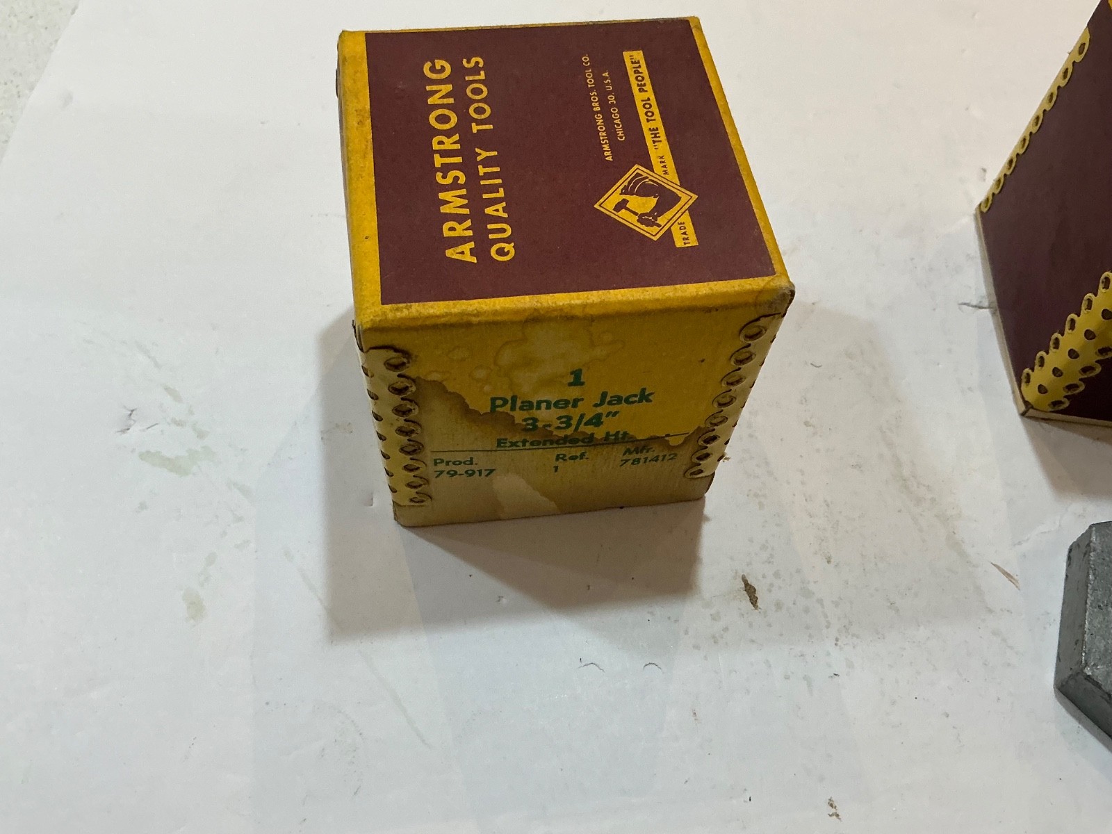 NOS Vtg Armstrong Planer Jack No. 1 Machinist screw jack USA 3 3/4 extended ht.