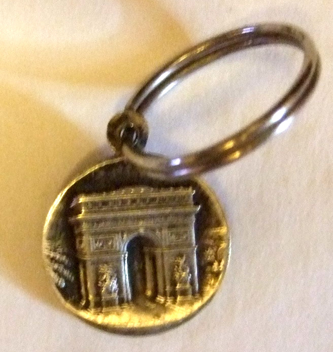 French Key Fob Eiffel Tower Arc De Triomphe