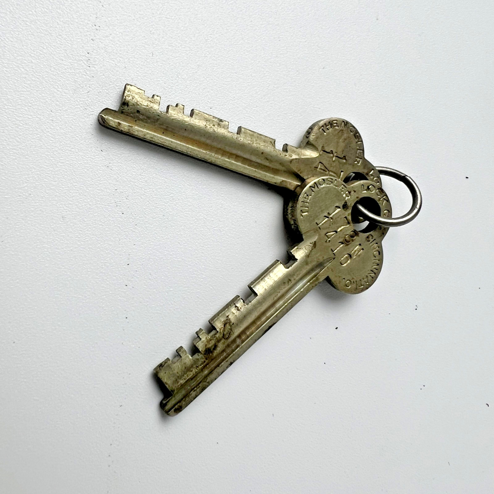 Mosler 75N11 Safe Deposit Lock With 2 Keys Steel Cabinet Hardware Vintage