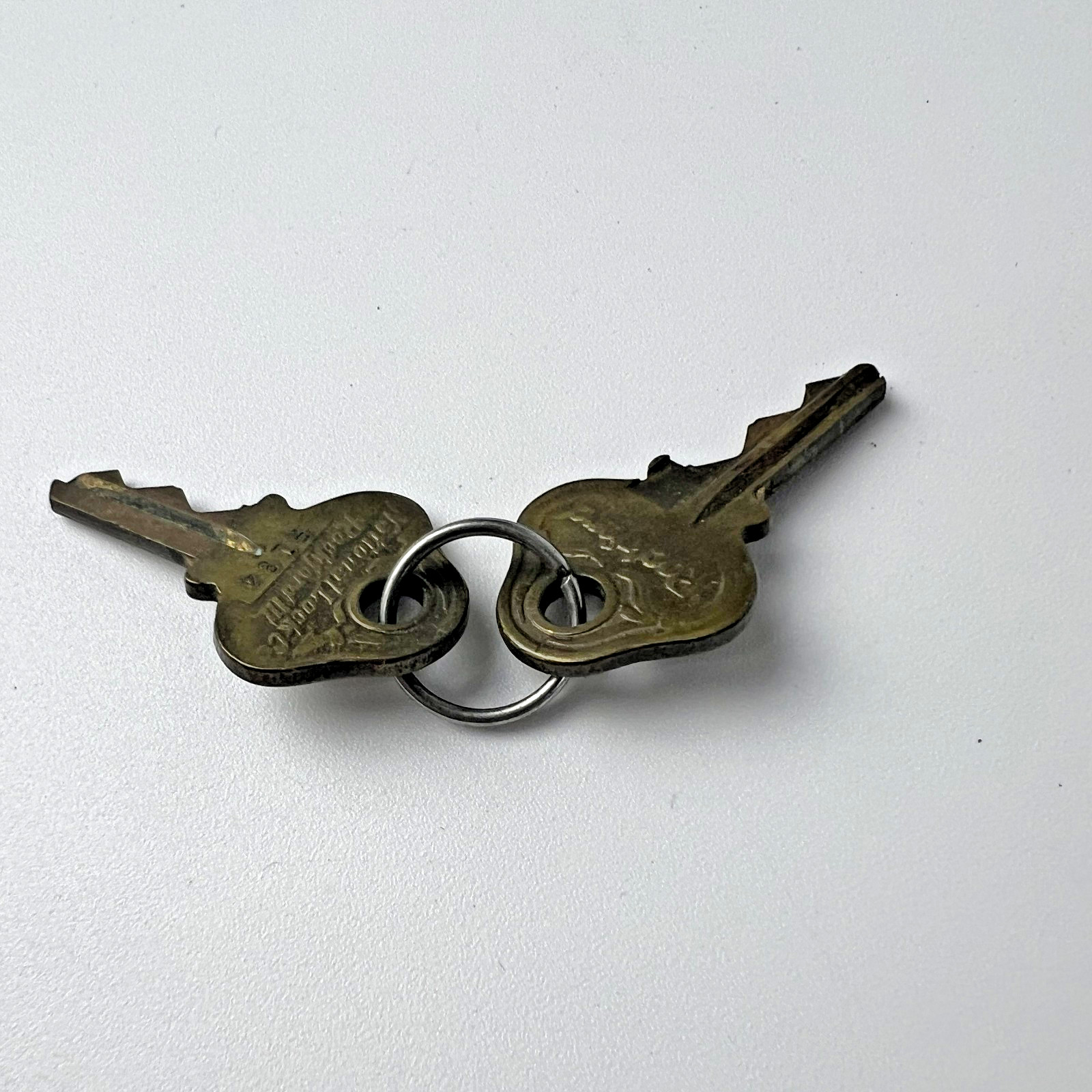 National Lock Co Rockford Cabinet Drawer Lock E184 Keys Vintage Brass Hardware