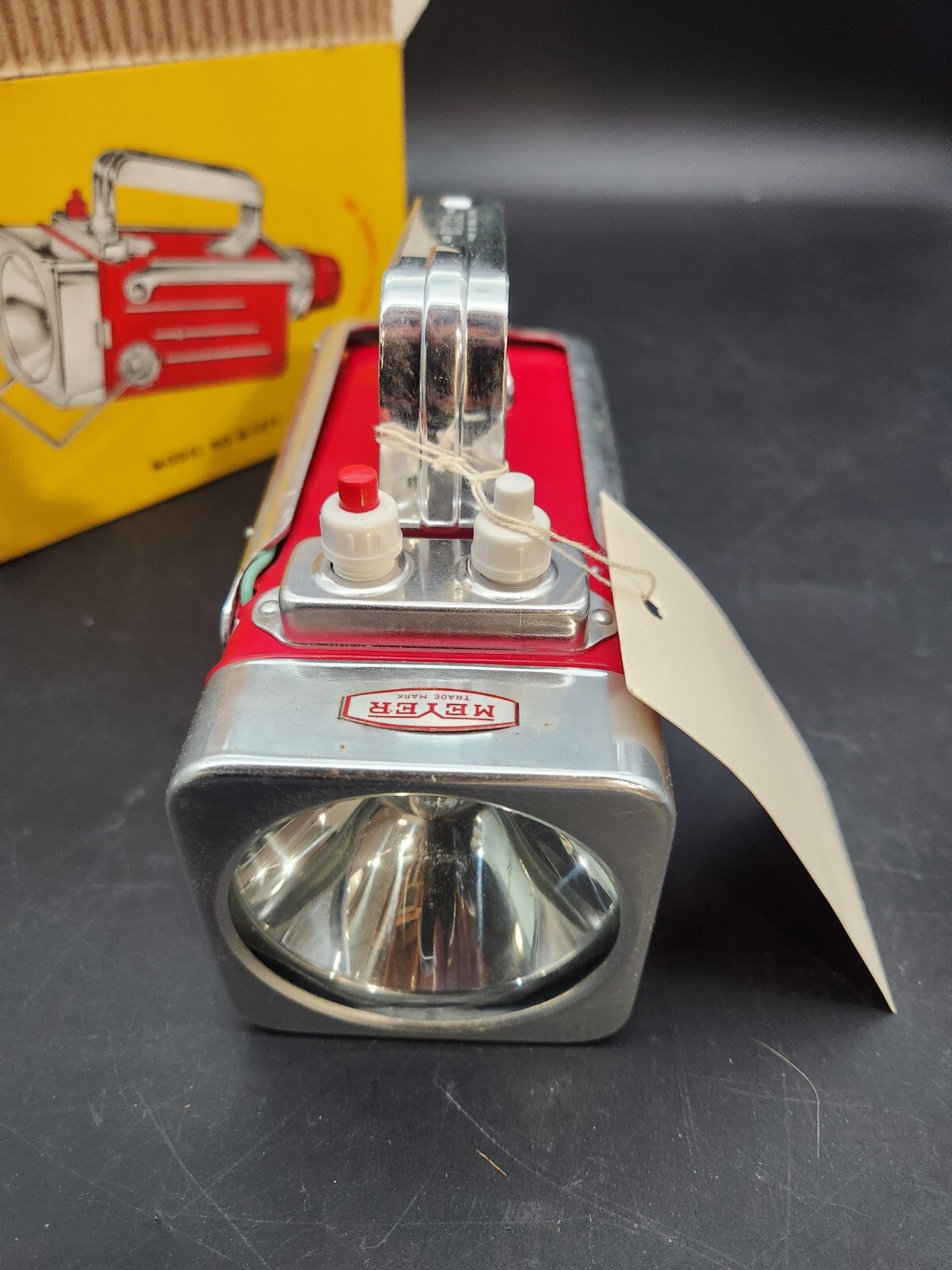 Vintage MEYER NOS NIB Motorist’s Beacon Red Flasher Adjustable Chrome Hong Kong
