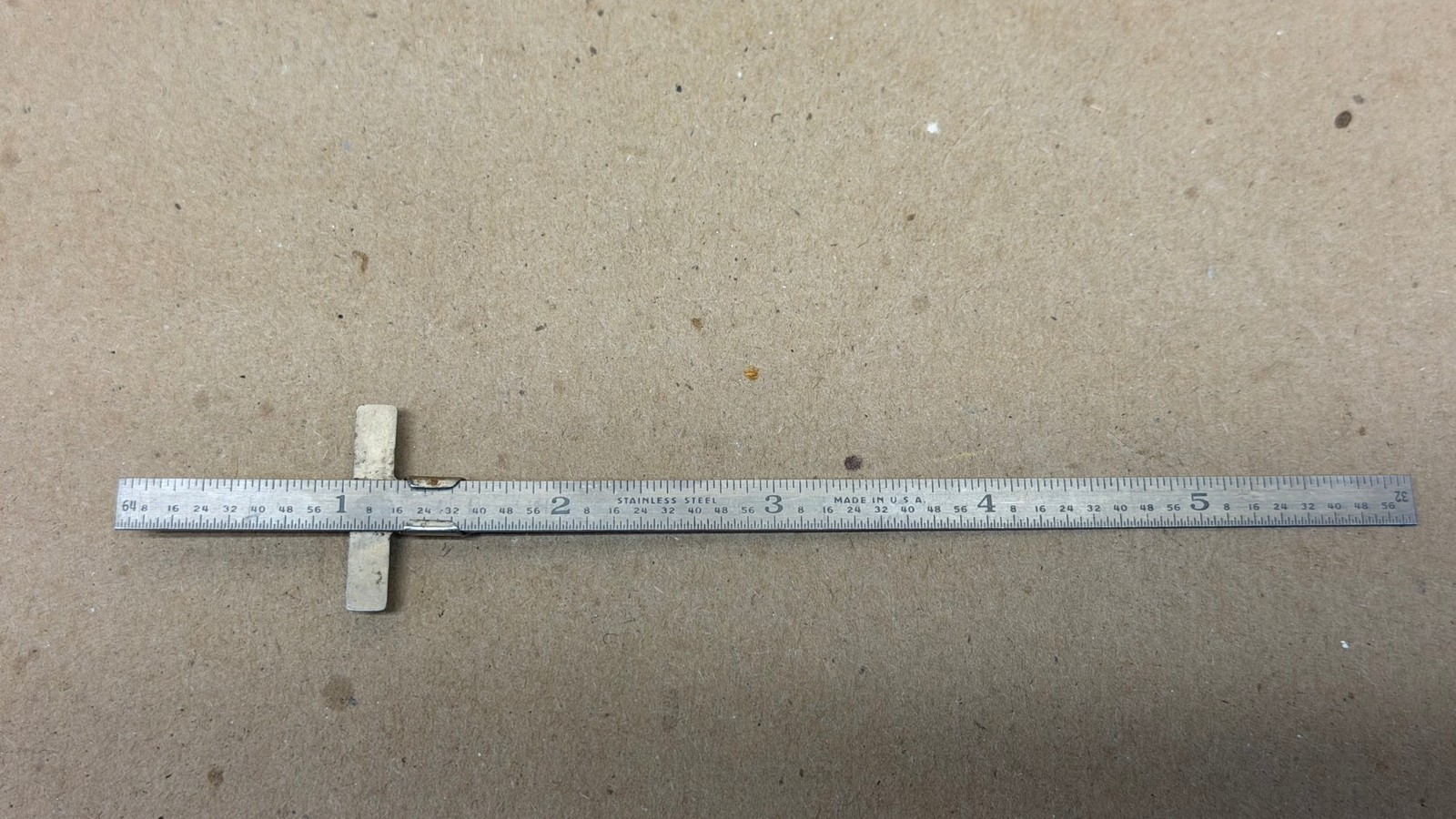 Vtg 6 Inch Machinist Pocket Rule Depth Gauge Sliding Clip Stainless Steel USA