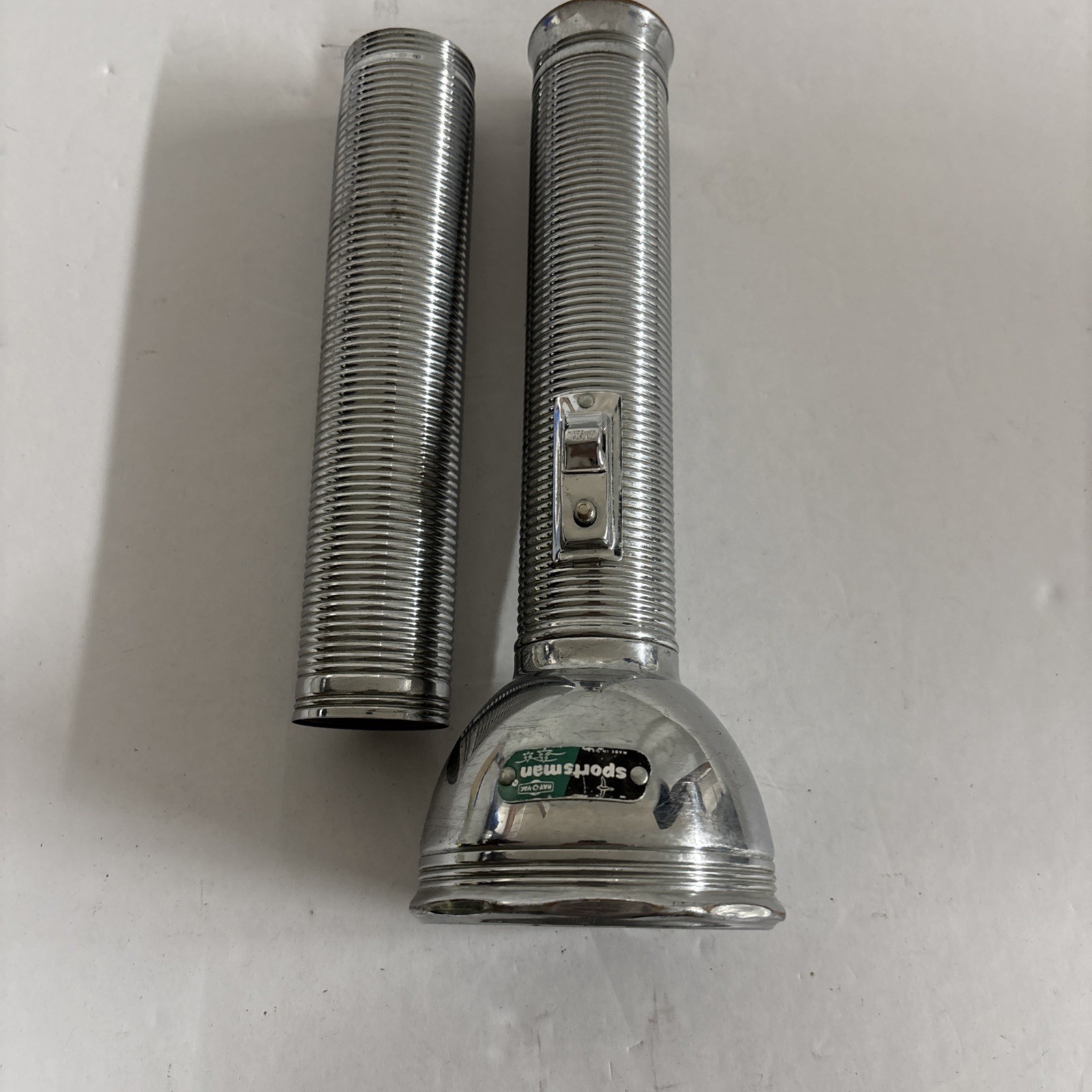 Vintage Ray-O-Vac Sportsman Search light Flashlight 17 Inches, Parts