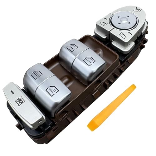 Driver Power Window Switch (Black/Beige/) – Fits Mercedes W213 E Brown Base