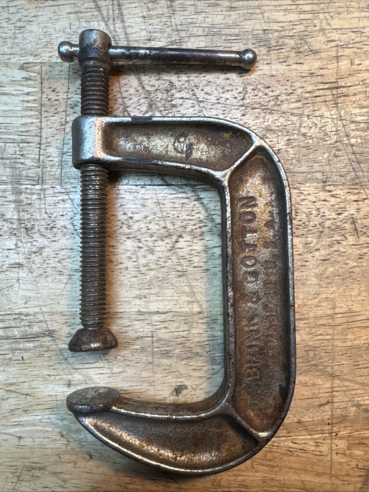 Vintage Brink & Cotton C-Clamp 3 in. Ductile Iron #143  Made in USA