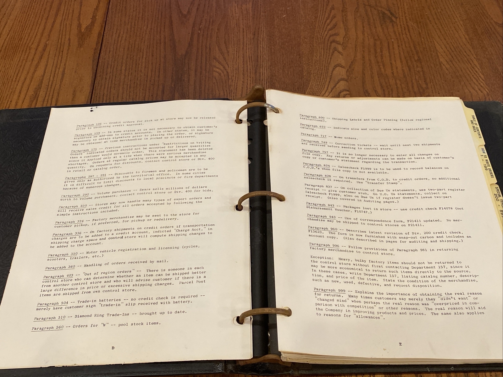 Vtg 1965 Sears Roebuck Retail Catalog Sales Manual Customer Orders Instructions