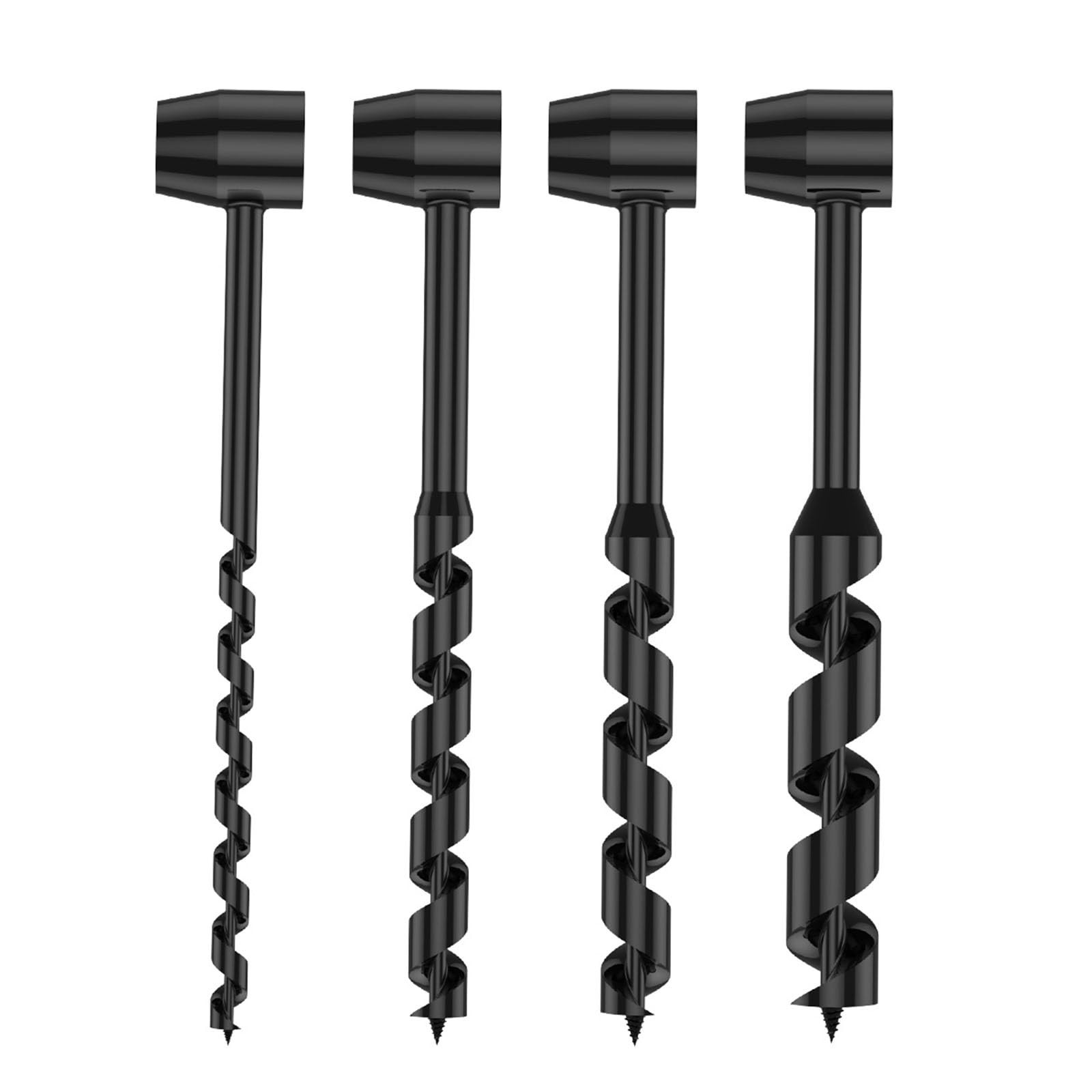4 Pcs Hand Auger Wood Drill, Heavy Duty Steel Scotch Eye Wood Auger Manual Ha…