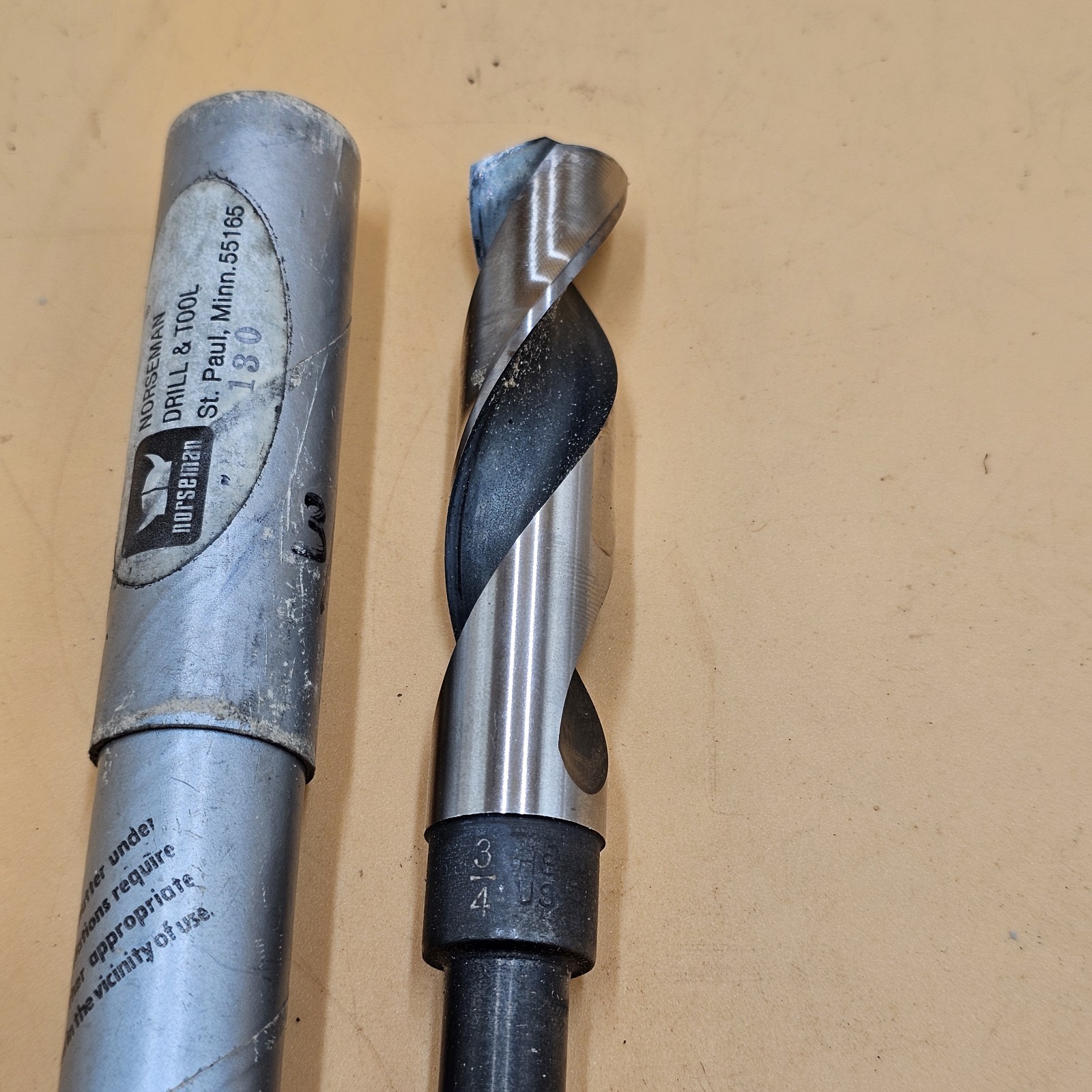 Vintage Norseman Drill & Tool 3/4″ HS Drill Bit 6″ Long Made In USA