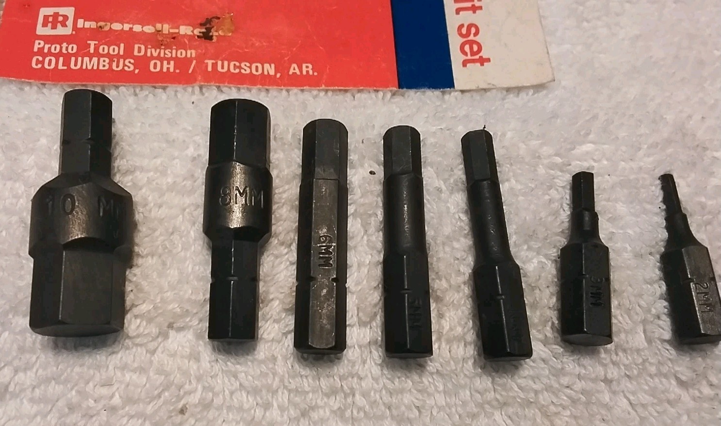 9759M CHALLENGER BY PROTO 3/8″ DRIVE BIT HOLDER AND 7PCMMHEX INSERTED BITS 🇺🇸