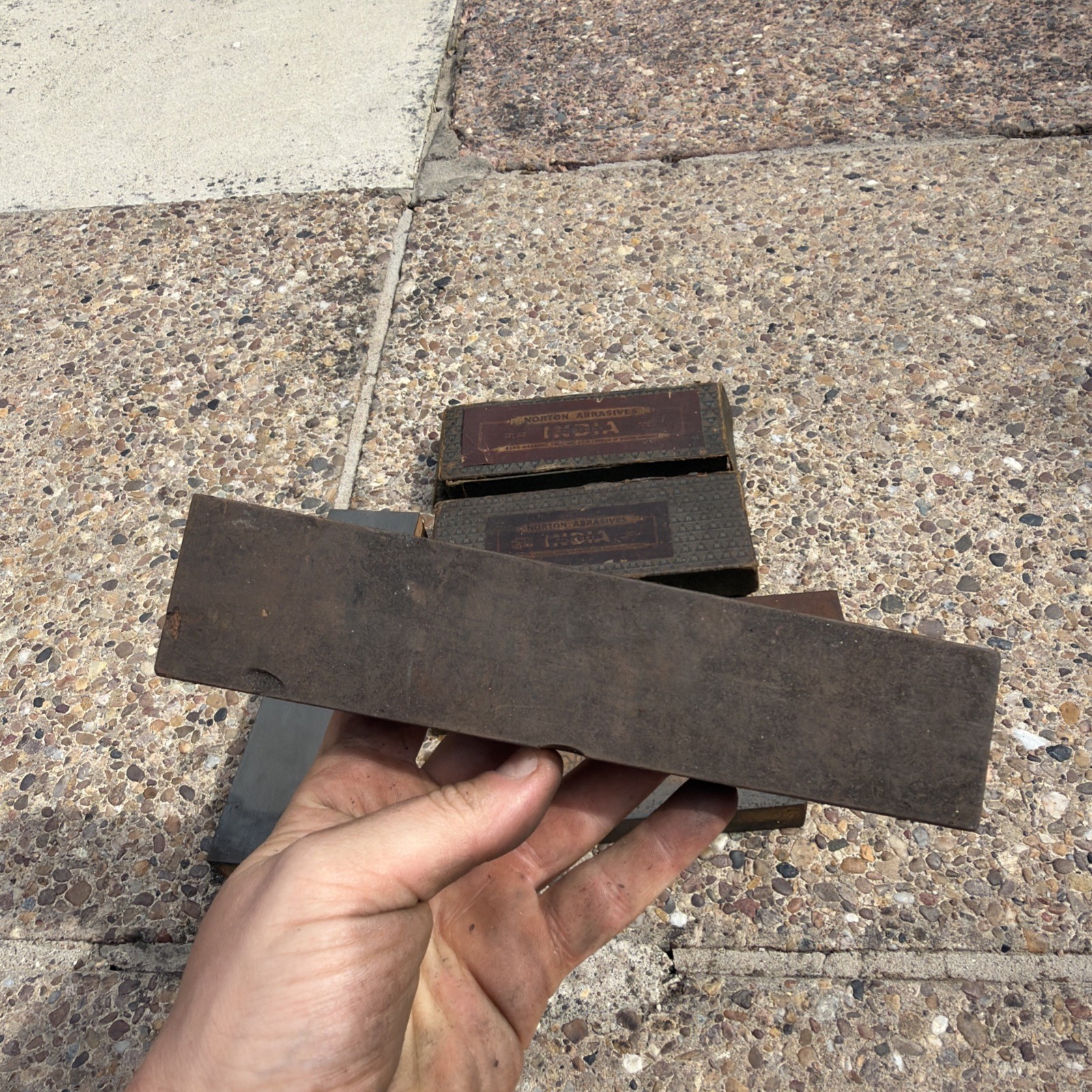 Job Lot Of Branded INDIA oilstones Sharpening Stones / Oilstones #4