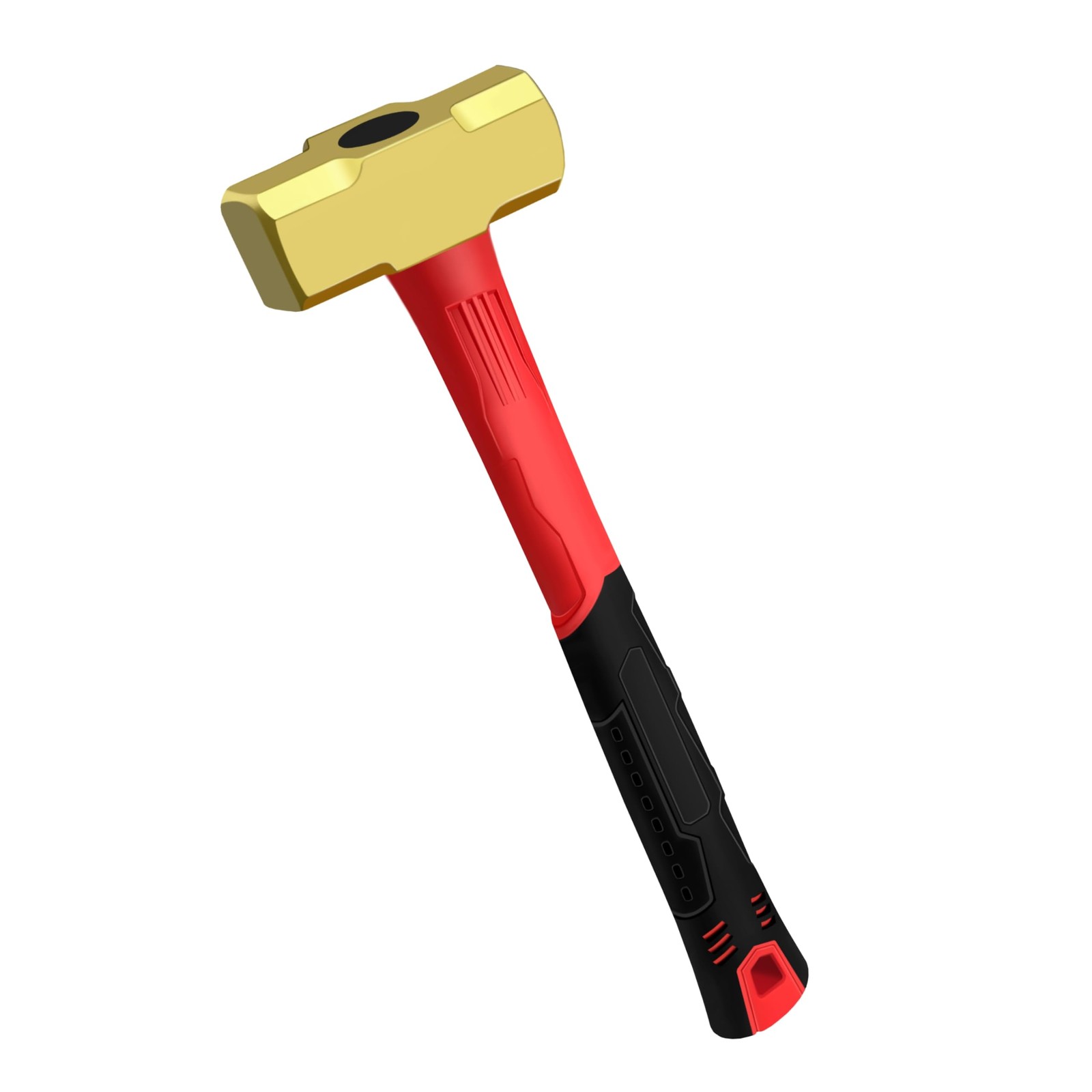 C&T 3lb Brass Sledge Hammer,Non-Sparking,Comfortable Fiberglass 3LB,