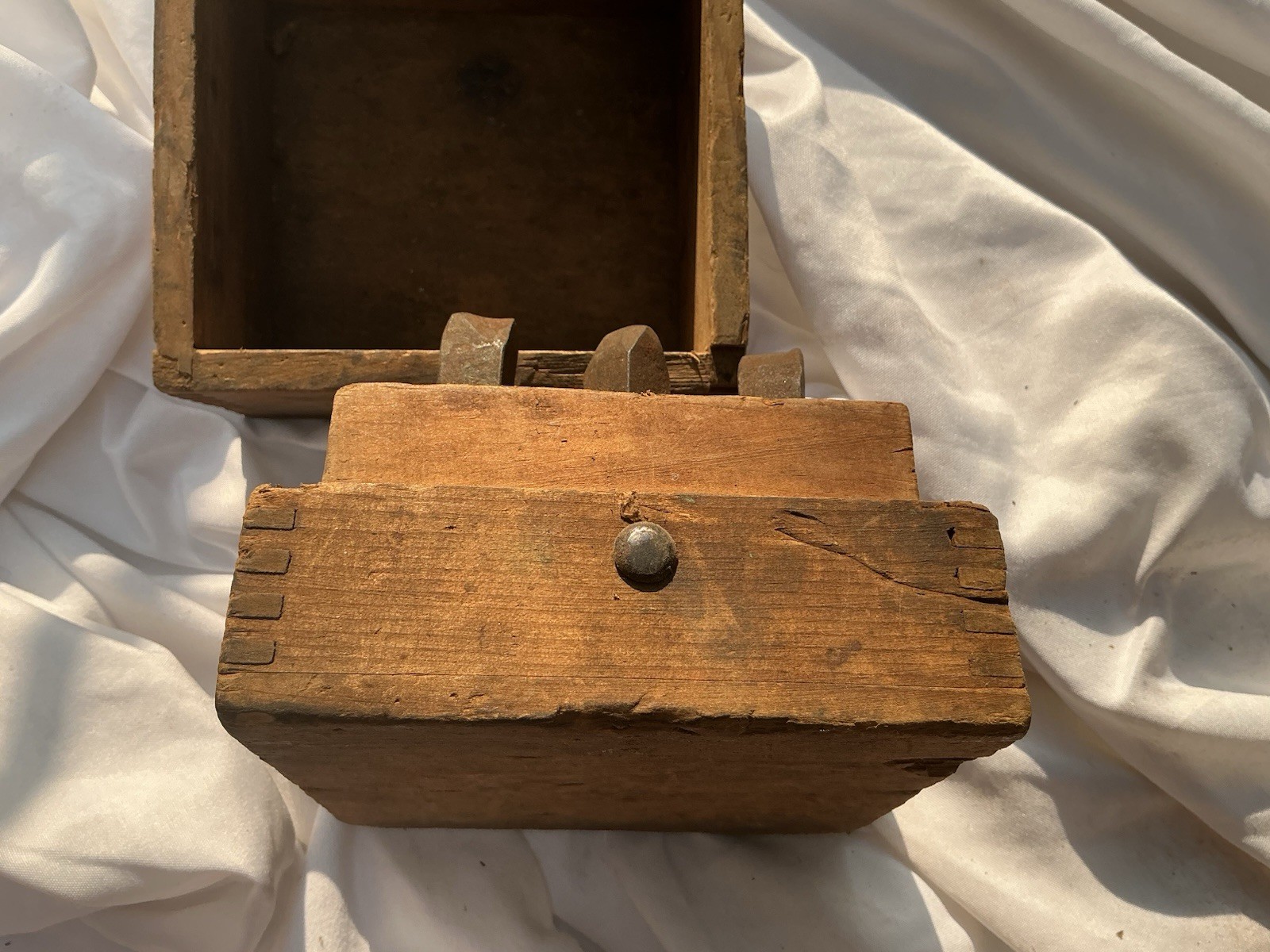 Antique Complete Set Hardened Steel Reverse Number Punches In Wood Case-old