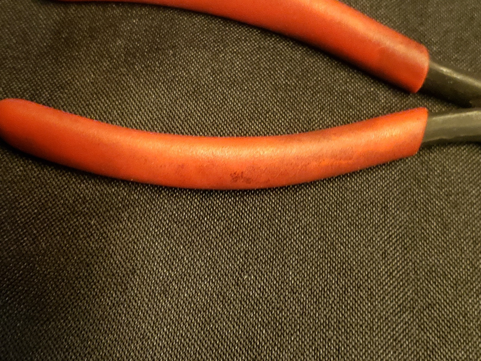 VINTAGE Red Orange Crescent Tool CO 942-6 SIDE Cutters Wire Electrician USA