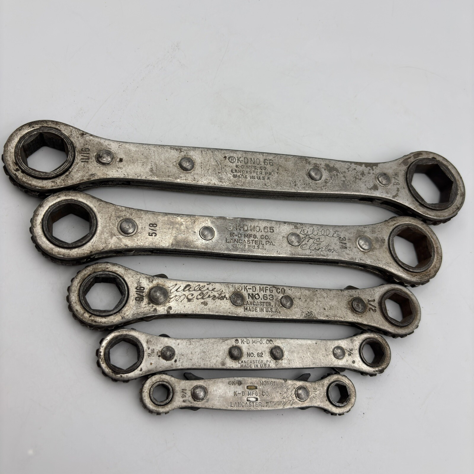 K-D Tool MFG SAE Ratcheting Box Wrench Set 1/4″-7/8″ Made in USA