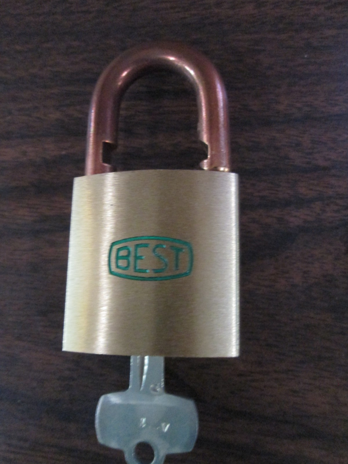NEW Vintage Brass Best 4B70 SFIC Padlock Green Logo A1 Core W/4 Keys