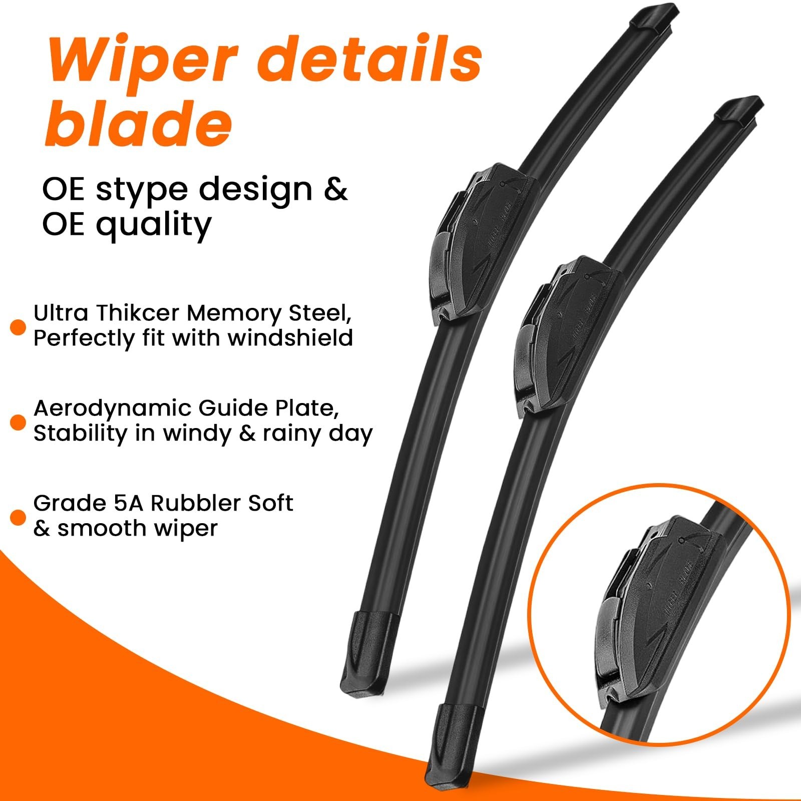 26″ 16″ 14″ Wiper Blades Set for Mazda CX7 2007-2012/ Hyundai Tucson 2016-202…
