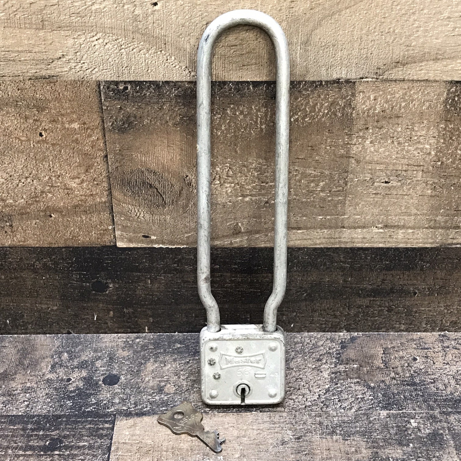 Vintage 1943 Master Lock Co #66 Bicycle Bike Padlock w/Key Made In USA 🇺🇸